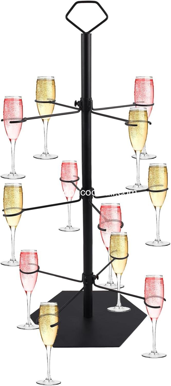 Wholesale 3 Tier Champagne Tower Stand, Cocktail Tree for Martini and Margarita Cups, Ideal for Tasting Events, Weddings, and Bridal Showers, Black Supplier Wholesale 3 Tier Champagne Tower Stand, Cocktail Tree for Martini and Margarita Cups, Ideal for Tasting Events, Weddings, and Bridal Showers, Black Supplier