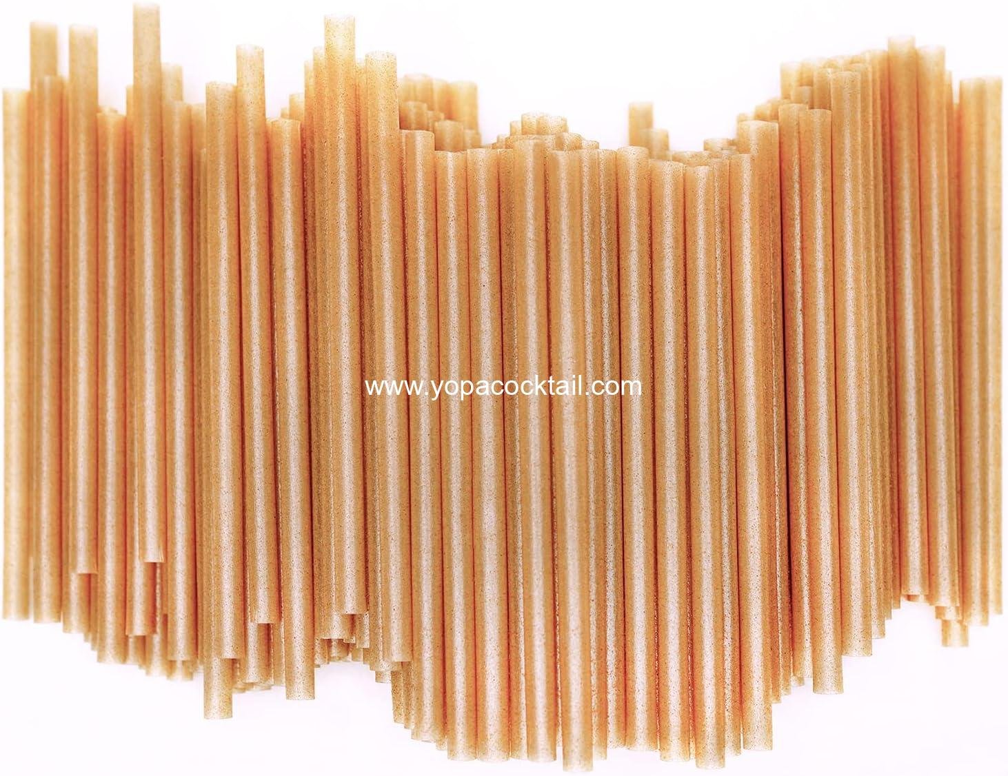 Wholesale 5 Inch Biodegradable Cocktail Straws - 200 pcs Compostable Stirrers Made from 100% Sugarcane Fiber, Sturdy Drinking Straws for Hot and Cold Drinks - Supplier