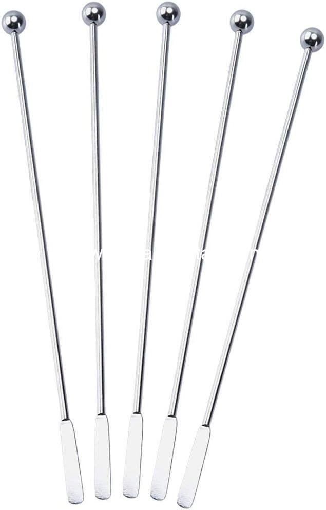 Wholesale 5 Pcs Stainless Steel Coffee Beverage Stir Sticks Cocktail Stirrers 7.4