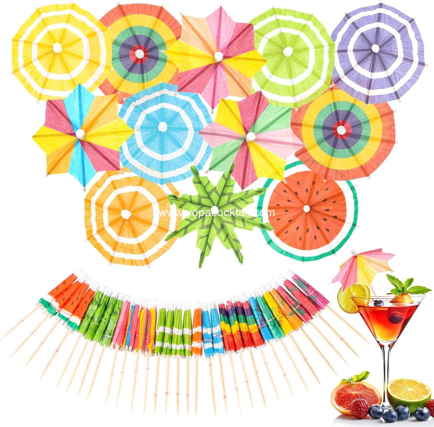 Wholesale 50 Pack Drink Umbrellas - Assorted Cocktail Umbrellas for Drinks, Mini Paper Umbrellas for Hawaiian Cupcake Toppers, Colorful Cocktail Picks for Luau Tiki Party Decorations - Supplier