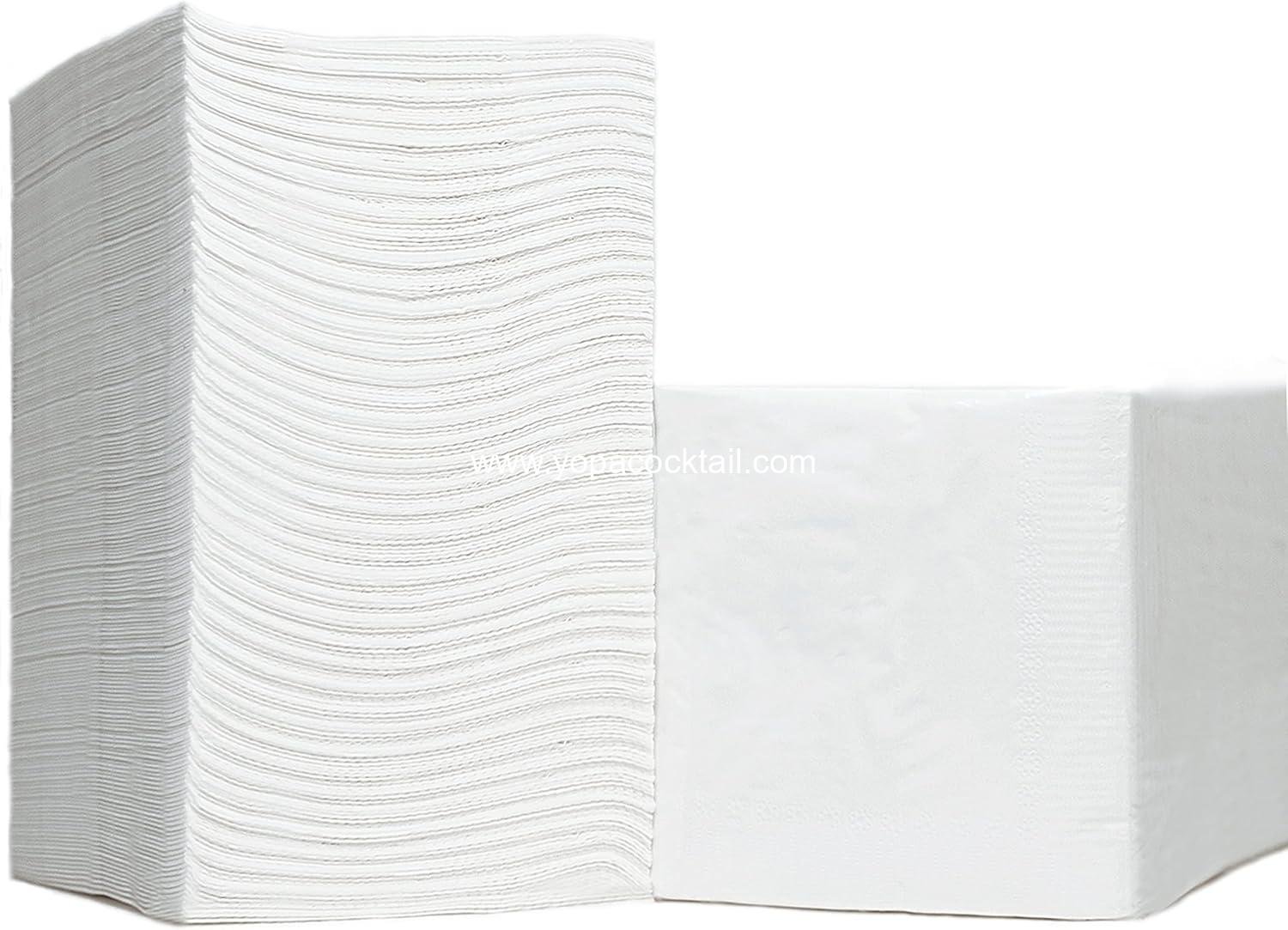 Wholesale 500 Pack 3-Ply White Cocktail Napkins - Quality Beverage Napkins for Events, Bars, and Weddings - Perfect Size Dessert Napkins - Bulk Party Napkins - Disposable Elegant Napkins Supplier