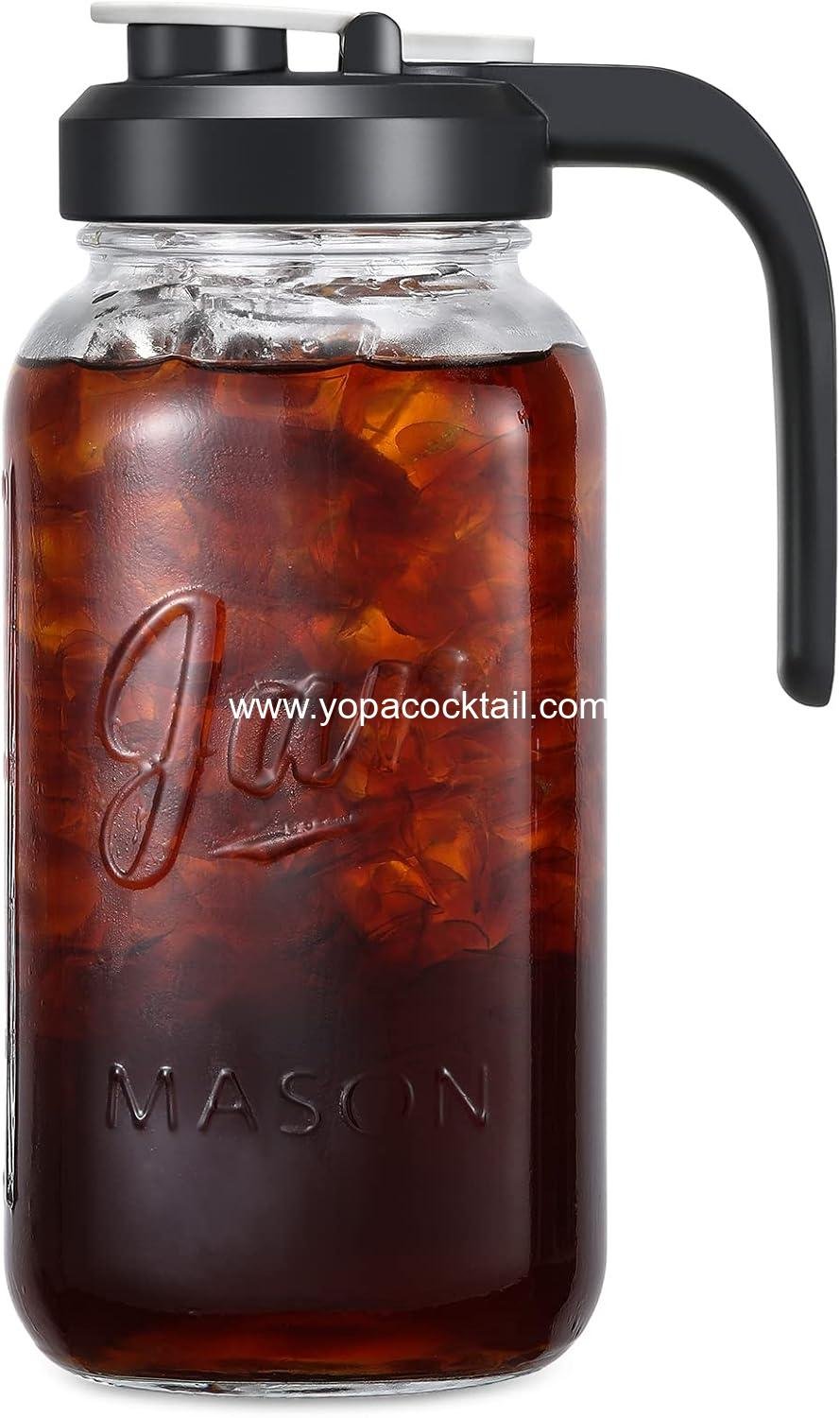Wholesale 64 oz Glass Pitcher with Lid - 2 Quart Mason Jar with Filter, Leak-proof Water Jug, Heavy Duty Container for Water, Juice, Milk, Tea, Iced Coffee, and Drinks Supplier Wholesale 64 oz Glass Pitcher with Lid - 2 Quart Mason Jar with Filter, Leak-proof Water Jug, Heavy Duty Container for Water, Juice, Milk, Tea, Iced Coffee, and Drinks Supplier