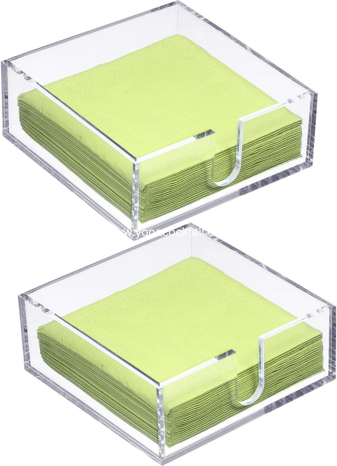 Wholesale Acrylic Cocktail Napkin Holder 2-Pack Clear Square/Rectangle for Table Dinner Kitchen Bar 5.5 x 5.5 Inch supplier Wholesale Acrylic Cocktail Napkin Holder 2-Pack Clear Square/Rectangle for Table Dinner Kitchen Bar 5.5 x 5.5 Inch supplier