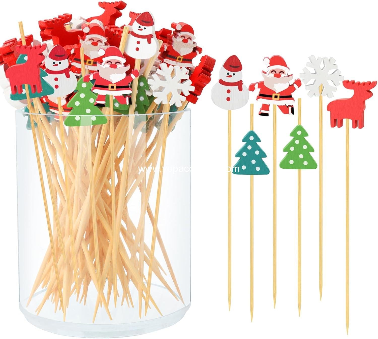 Wholesale Christmas Cocktail Picks, 4.7 IN Toothpicks for Appetizers, Fruit, Desserts, Sandwiches, and Charcuterie Skewers for Xmas Tree and Snowflake Decorations Themed Party Supplier Wholesale Christmas Cocktail Picks, 4.7 IN Toothpicks for Appetizers, Fruit, Desserts, Sandwiches, and Charcuterie Skewers for Xmas Tree and Snowflake Decorations Themed Party Supplier