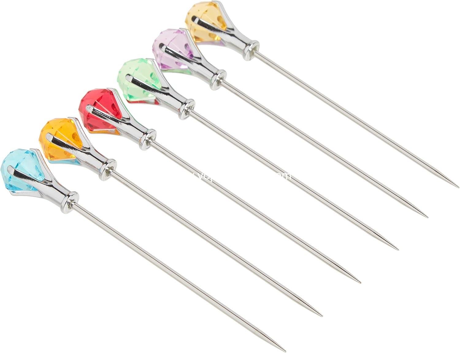 Wholesale Colorful Diamond-Head Martini Picks Set of 6 Multicolor 1oz Supplier