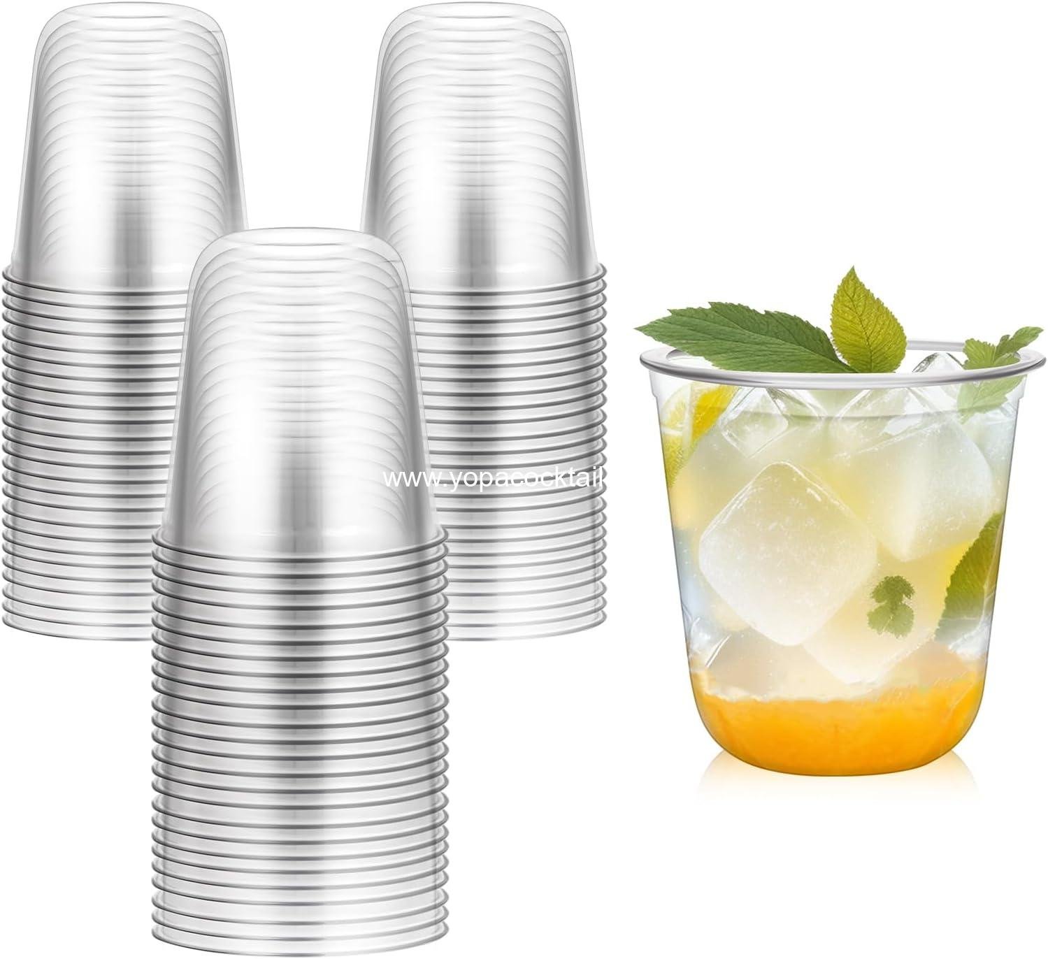 Wholesale Disposable 12oz Stemless Glasses - Crystal Plastic Party Drinking Cups for Weddings, Birthdays, Cocktails, and Christmas - Clear, 50 Pcs - Supplier