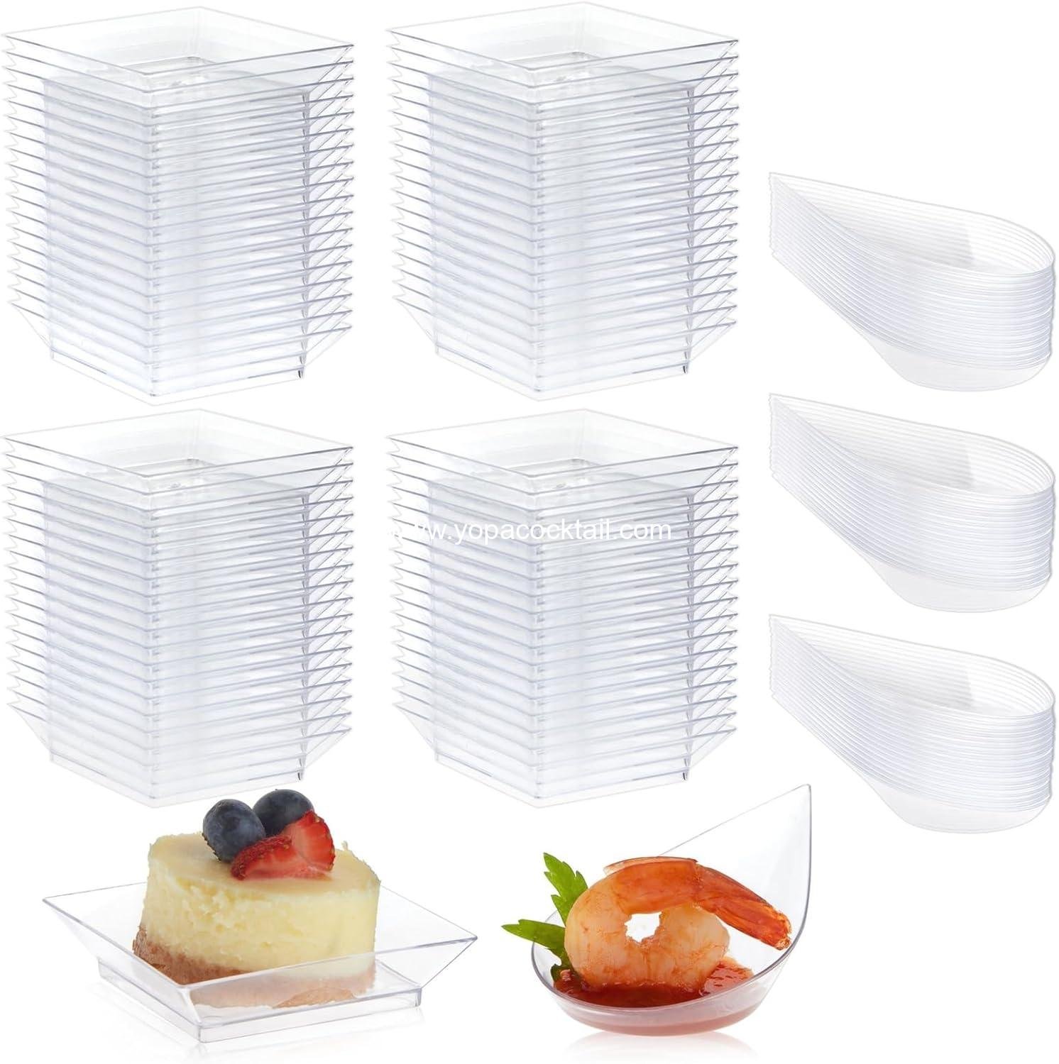 Wholesale Disposable Appetizer Plates and Teardrop Spoons Set - Durable 72-Piece Set with 2.5