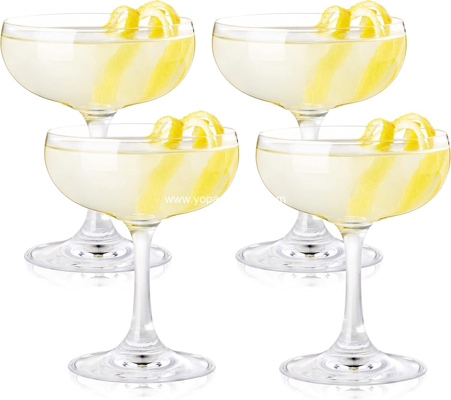 Wholesale Elegant Coupe Glasses Set of 4 - 7 oz Martini Glasses for Cocktails, Perfect for Espresso Martini, Manhattan, and Champagne – Ideal for Home Bars and Wedding Gifts, Supplier