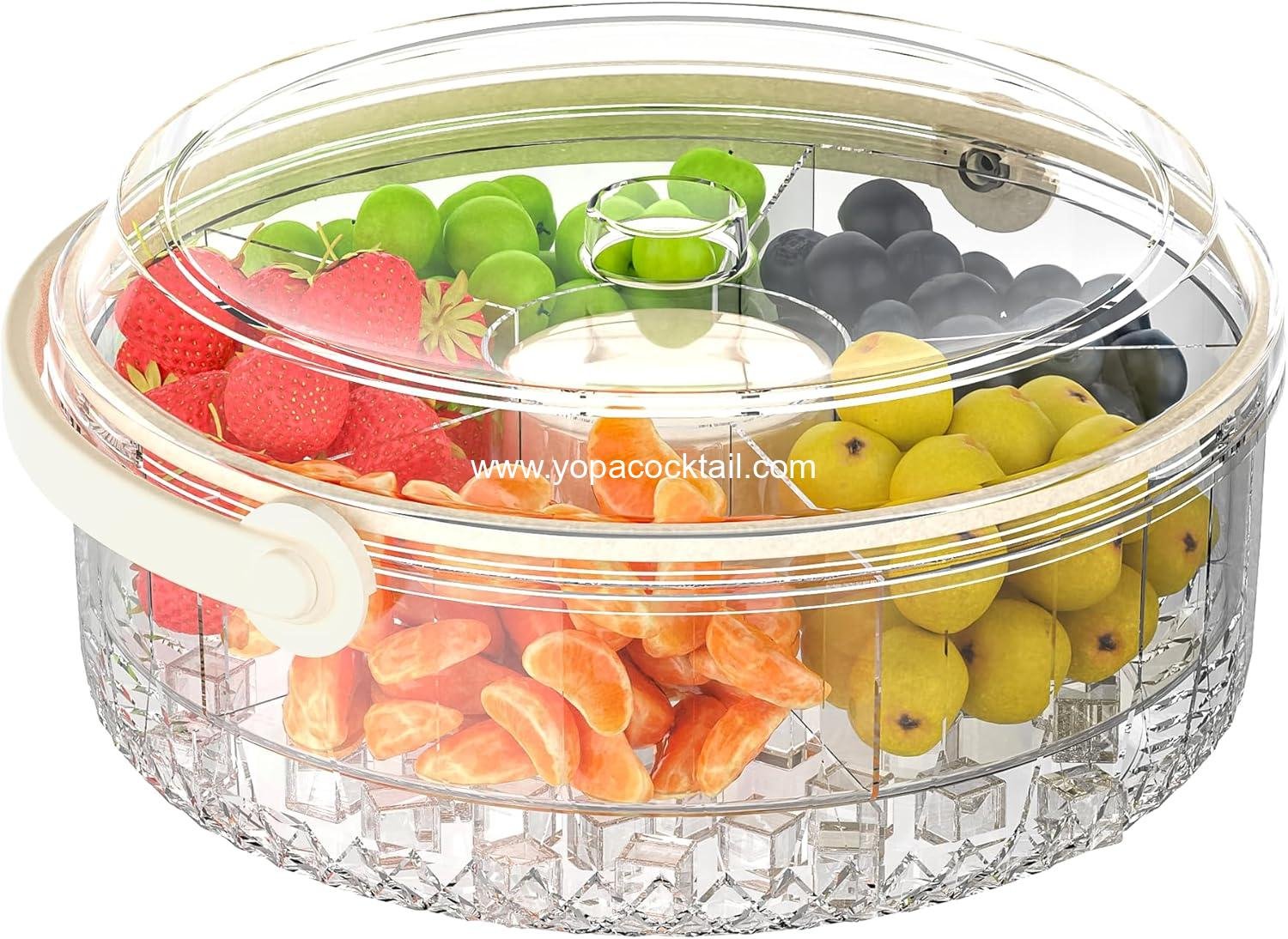 Wholesale Fruit Ice Divided Serving Tray with Lid and Handle, Chilled Veggie and Shrimp Cocktail Platter, Ideal for Parties, Vegetables, Appetizers, Salads, Picnic, Travel - Supplier Wholesale Fruit Ice Divided Serving Tray with Lid and Handle, Chilled Veggie and Shrimp Cocktail Platter, Ideal for Parties, Vegetables, Appetizers, Salads, Picnic, Travel - Supplier