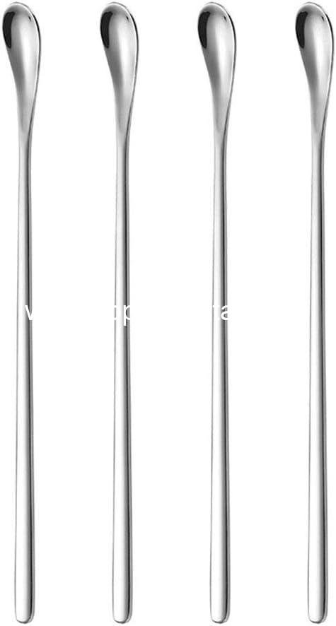 Wholesale Stainless Steel Coffee Stirring Spoon Set of 4 (7.6-Inch) - Reusable Cocktail Drink Mixing Stirrers and Tiny Salt Condiment Spoon - Supplier