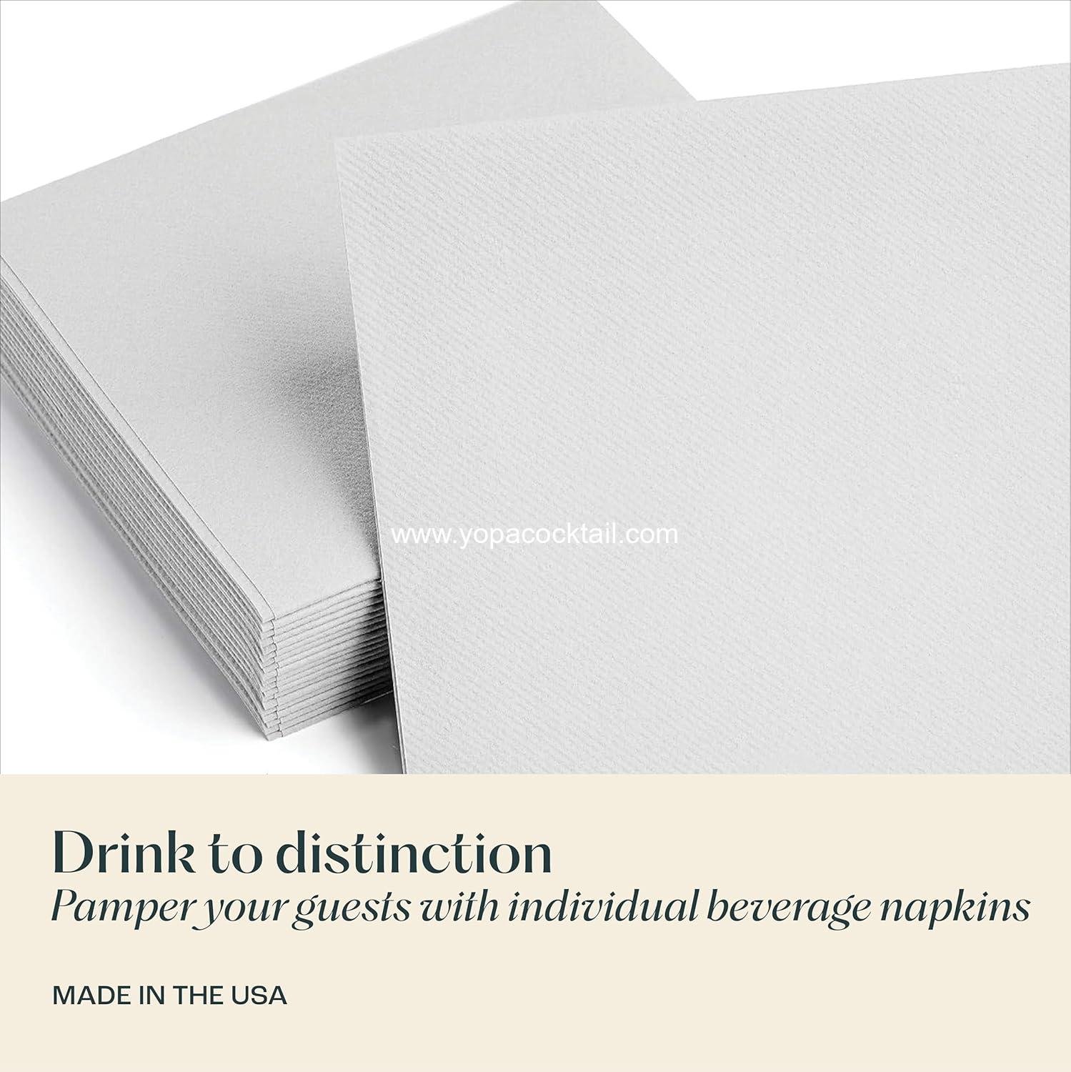 Wholesale 200 Linen-Feel Beverage Napkins - Soft Absorbent Disposable Cocktail Napkins for Bar Café Restaurant or Event - Elegant Paper Napkins Manufacturer