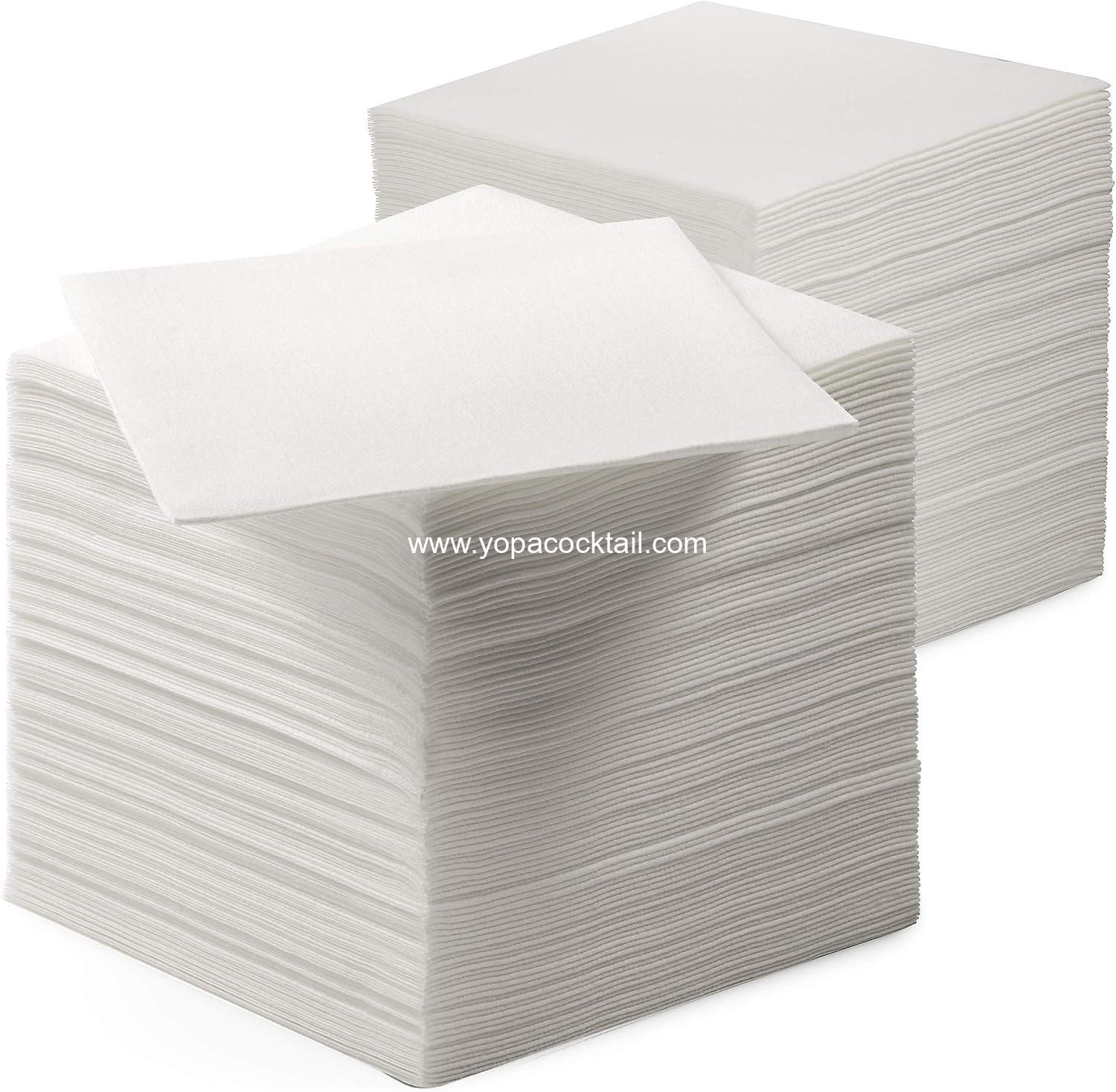 200 Linen-Feel Beverage Napkins - Disposable Cocktail Napkins, Made In USA - Soft & Absorbant Elelgant Paper Napkins For Bar, Café, Restaurant Or Event