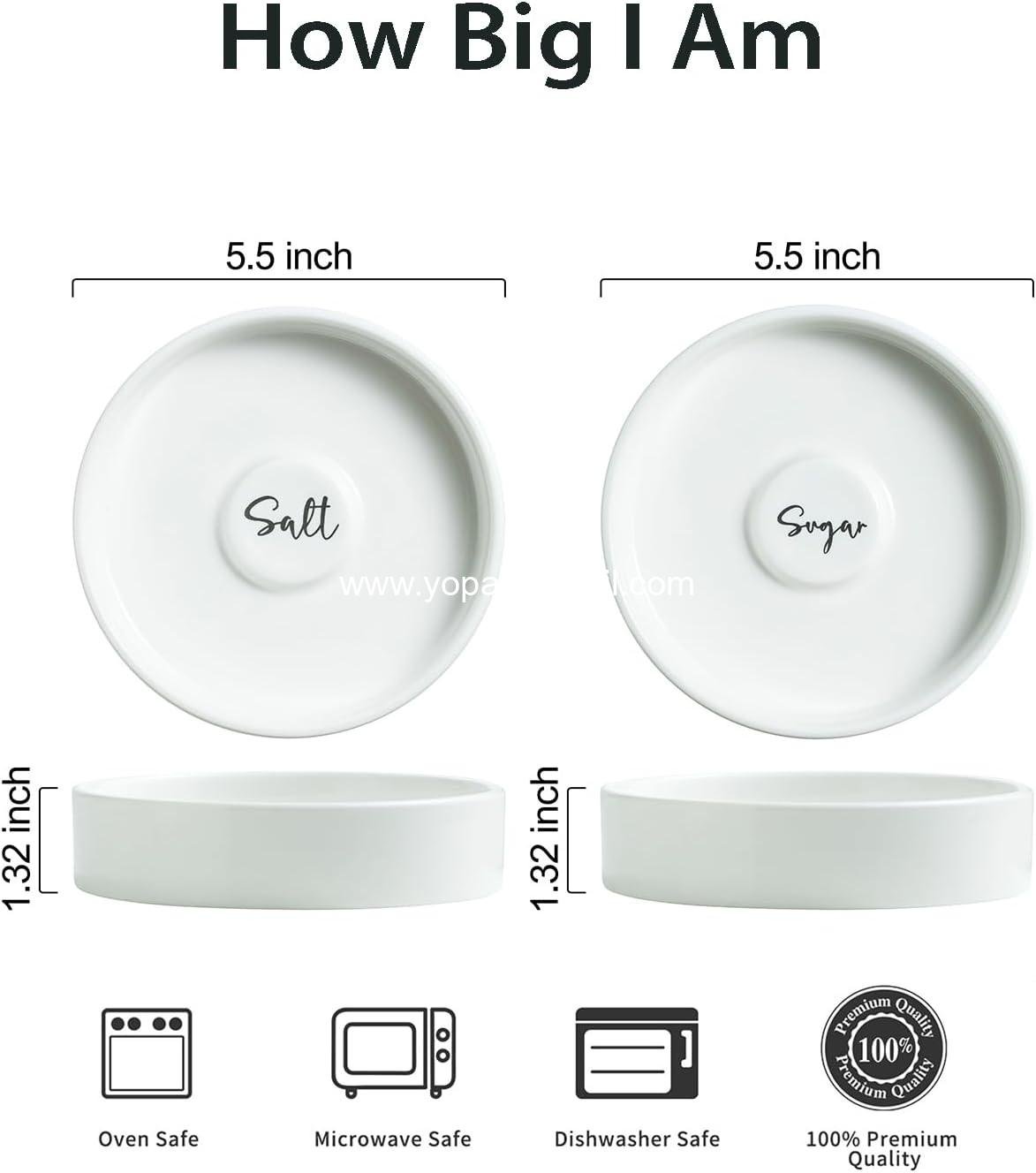 Wholesale Margarita Salt Rimmer Set, Ceramic Bar Glass Rimmer for Margaritas and Cocktails, Salt Box Spice Container, Home Bar Decor, Set of 2, White - Supplier