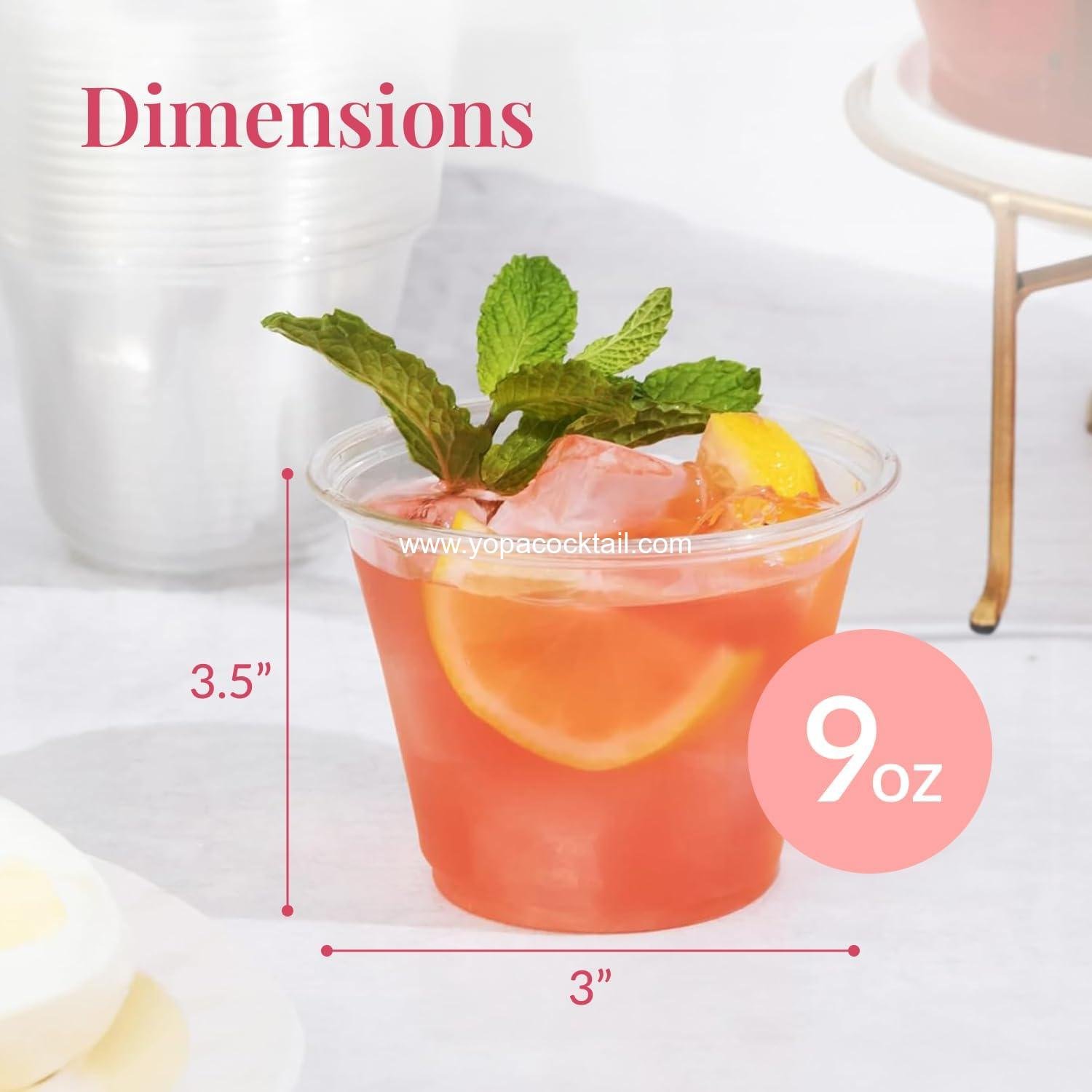 Wholesale 250-Pack - 9oz Clear Plastic Cups - Durable Disposable Wine Glasses for Party, Weddings, Catering - Small Drinking Glasses for Cocktails and Beverages - Heavy-Duty Fruit Punch Cups Supplier
