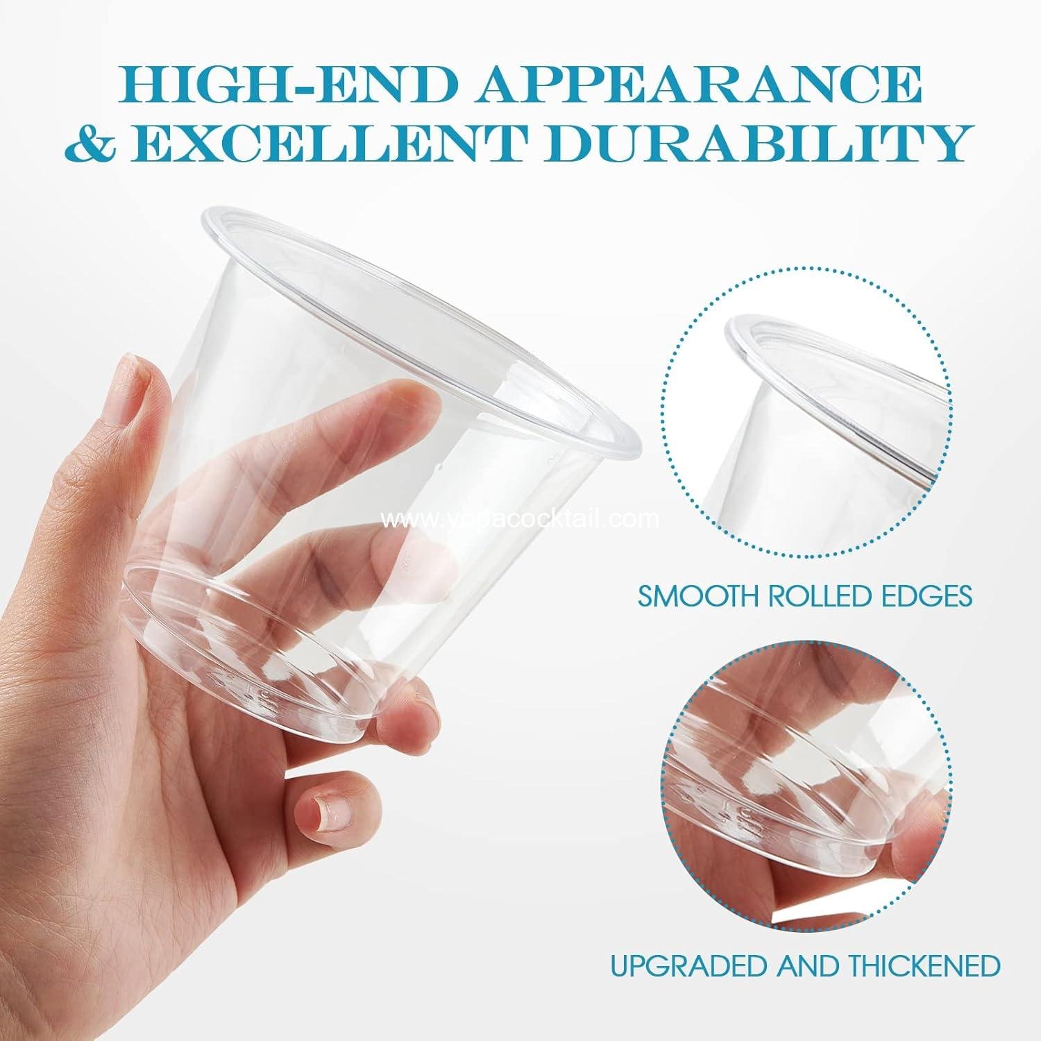 Wholesale 300 Pack 9oz Clear Plastic Cups, Disposable Crystal Drinking Cups, PET Party Cups for Wine, Juice, Iced Coffee, Cold Drinks - Supplier