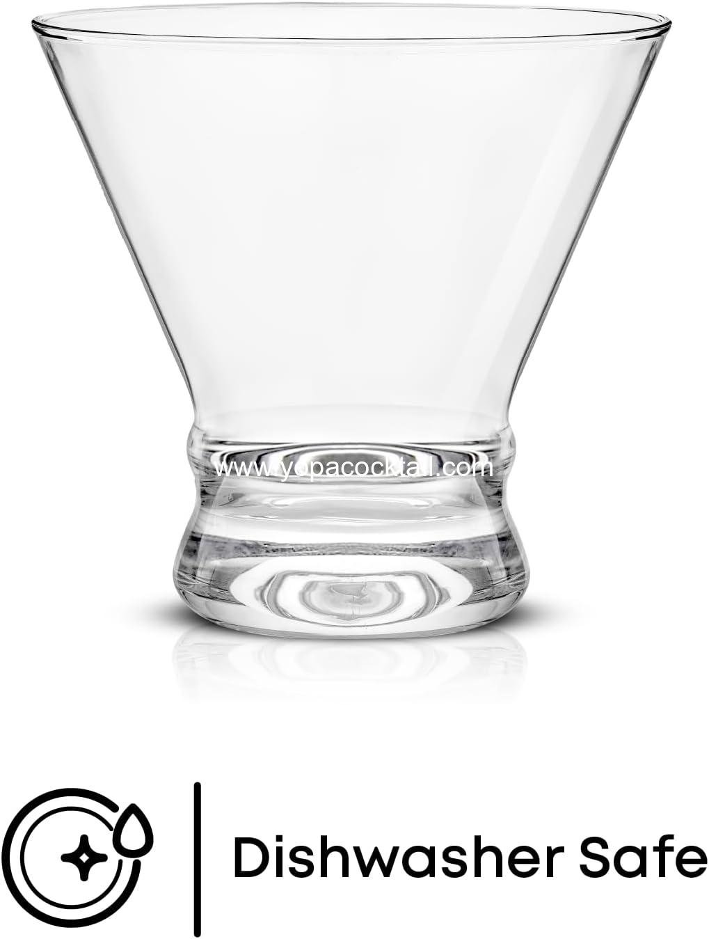 Wholesale 8.5oz Stemless Martini Glasses Set of 6 - Ideal for Cocktails, Margaritas, and Desserts - Supplier