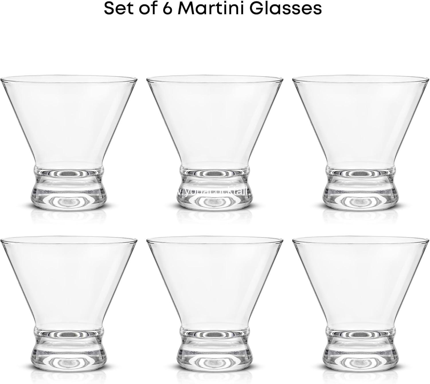 Wholesale 8.5oz Stemless Martini Glasses Set of 6 - Ideal for Cocktails, Margaritas, and Desserts - Supplier
