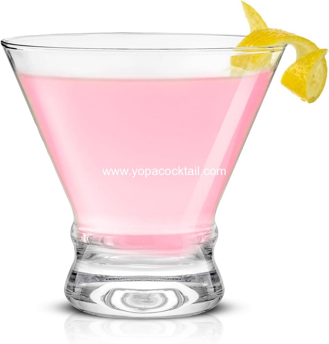 Wholesale 8.5oz Stemless Martini Glasses Set of 6 - Ideal for Cocktails, Margaritas, and Desserts - Supplier
