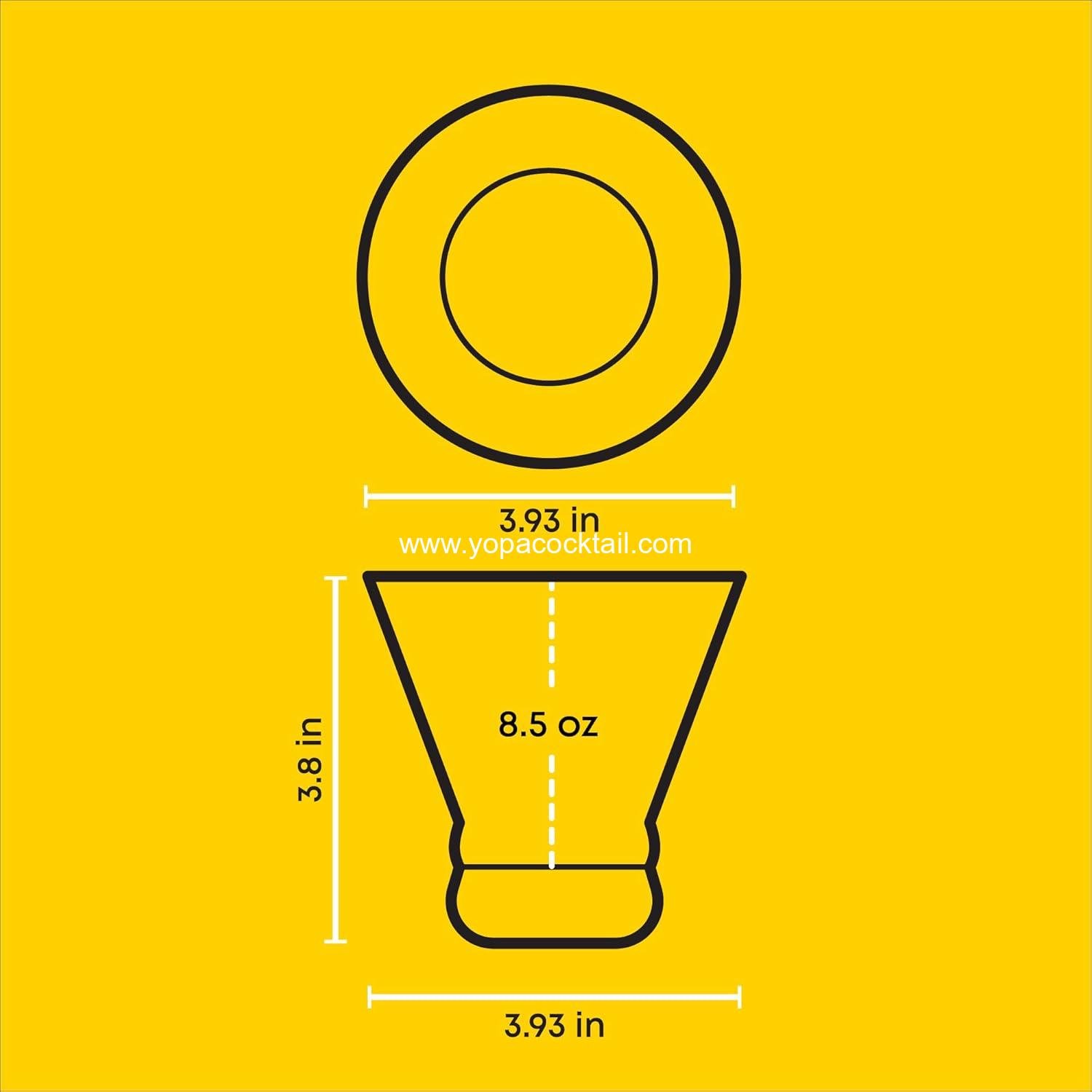 Wholesale 8.5oz Stemless Martini Glasses Set of 6 - Ideal for Cocktails, Margaritas, and Desserts - Supplier