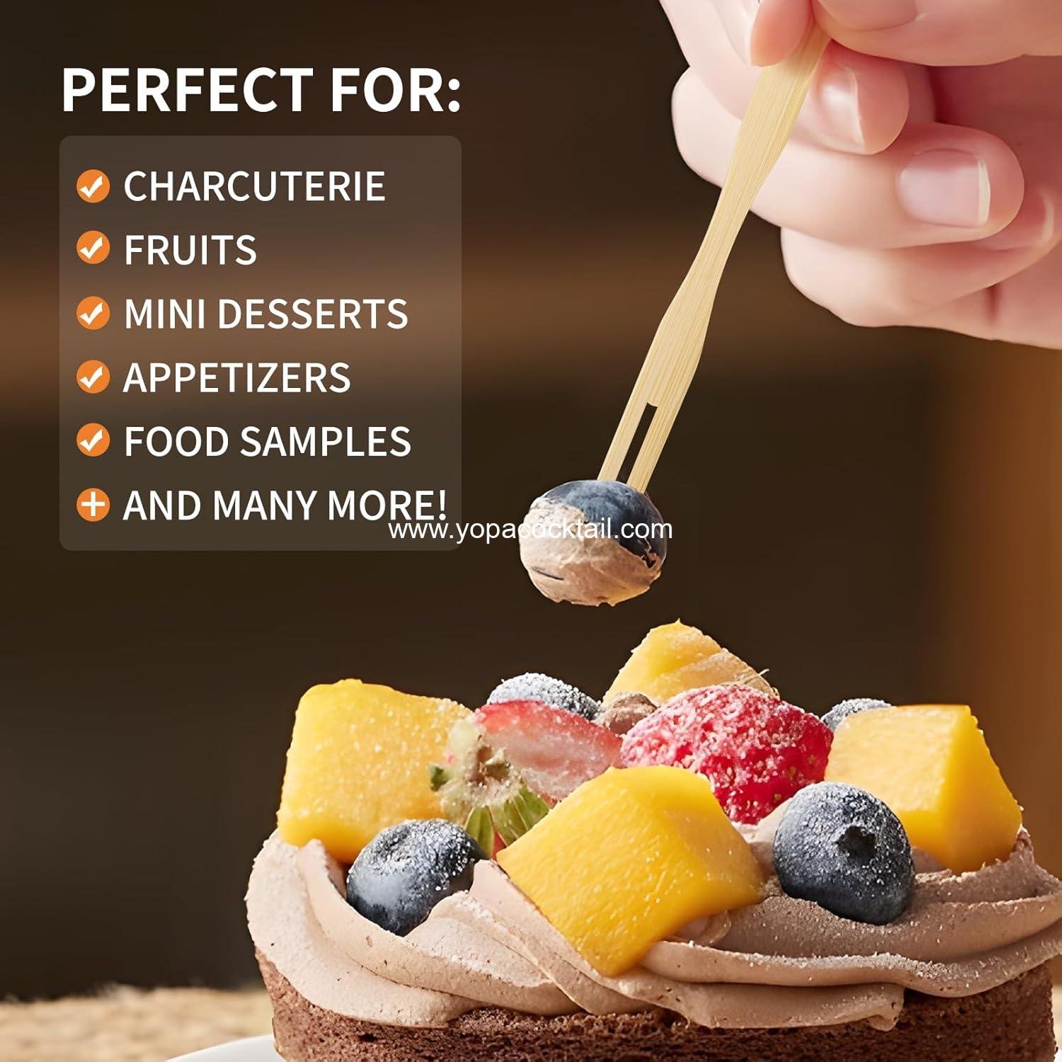 Wholesale 500 Count Bamboo Appetizer Forks & Toothpicks, 3.5-Inch Mini Forks for Appetizers, Cocktail Parties, Fruits, Charcuterie - Wooden Food Picks Accessories Supplier Wholesale 500 Count Bamboo Appetizer Forks & Toothpicks, 3.5-Inch Mini Forks for Appetizers, Cocktail Parties, Fruits, Charcuterie - Wooden Food Picks Accessories Supplier