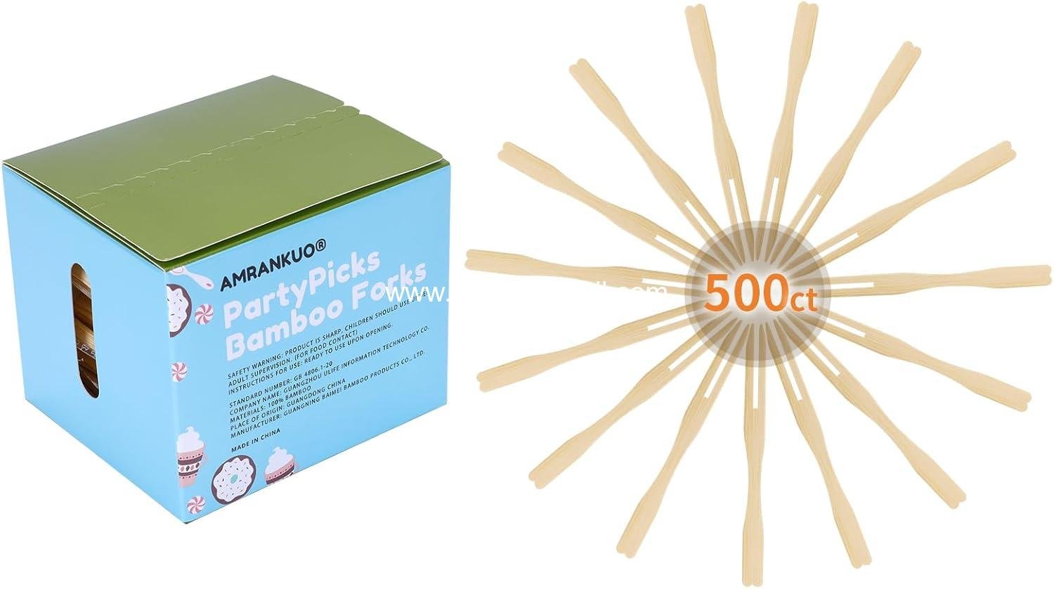 Wholesale 500 Count Bamboo Appetizer Forks & Toothpicks, 3.5-Inch Mini Forks for Appetizers, Cocktail Parties, Fruits, Charcuterie - Wooden Food Picks Accessories Supplier Wholesale 500 Count Bamboo Appetizer Forks & Toothpicks, 3.5-Inch Mini Forks for Appetizers, Cocktail Parties, Fruits, Charcuterie - Wooden Food Picks Accessories Supplier