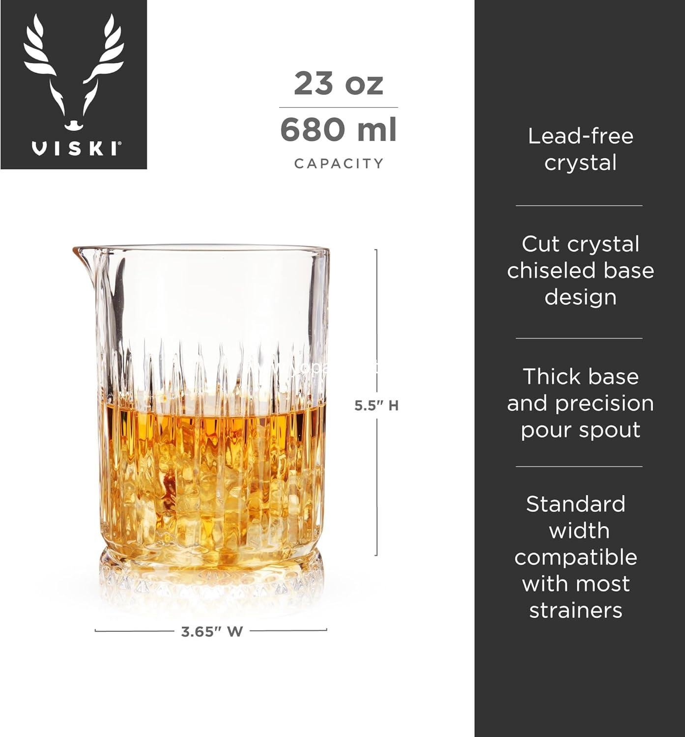 Wholesale Pedestal Crystal Cocktail Mixing Glass - Perfect for Manhattan, Martini, Old Fashioned, Whiskey Sour, Negroni - 23 oz, Bartending Tools, Home Bar Accessories, Set of 1, Supplier