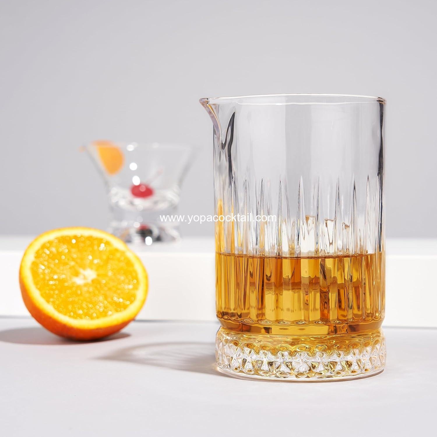 Wholesale Pedestal Crystal Cocktail Mixing Glass - Perfect for Manhattan, Martini, Old Fashioned, Whiskey Sour, Negroni - 23 oz, Bartending Tools, Home Bar Accessories, Set of 1, Supplier