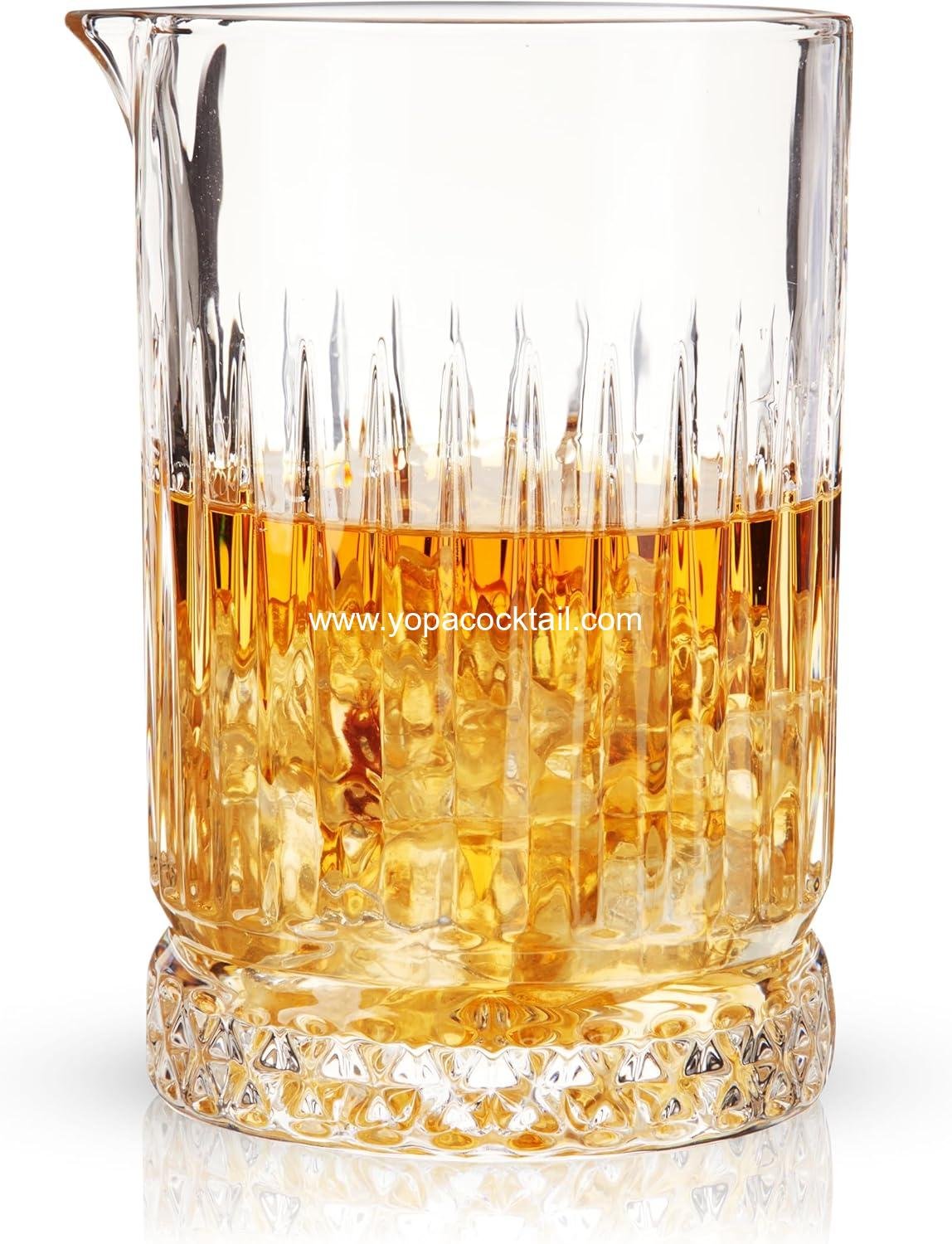 Wholesale Pedestal Crystal Cocktail Mixing Glass - Perfect for Manhattan, Martini, Old Fashioned, Whiskey Sour, Negroni - 23 oz, Bartending Tools, Home Bar Accessories, Set of 1, Supplier