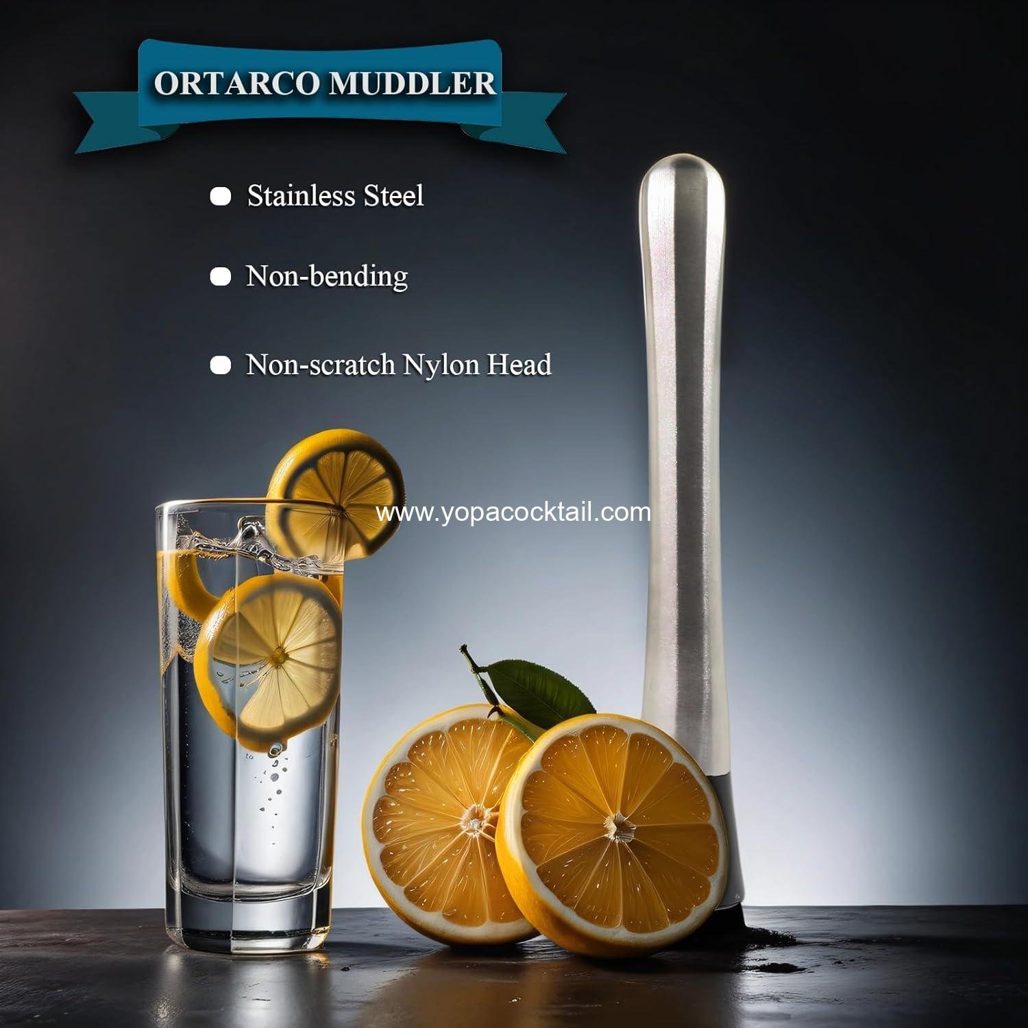 Wholesale 10 Inch Stainless Steel Muddler and Mixing Bar Spoon Set, 2 Pieces Home Bar Tool for Cocktails - Supplier