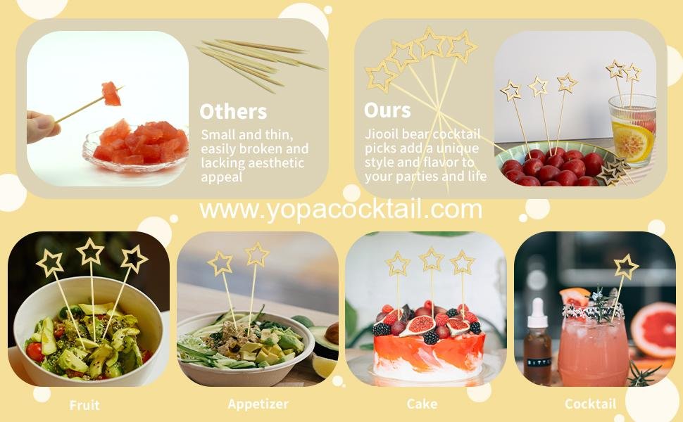 Wholesale Decorative Cocktail Picks, 5.5 Inch Skewers for Appetizers, Fruits and Drink Garnish - Perfect for Christmas & New Year Events Party Supplies Supplier