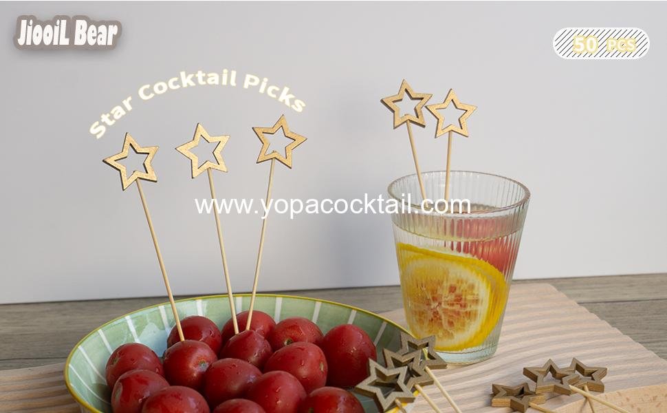 Wholesale Decorative Cocktail Picks, 5.5 Inch Skewers for Appetizers, Fruits and Drink Garnish - Perfect for Christmas & New Year Events Party Supplies Supplier