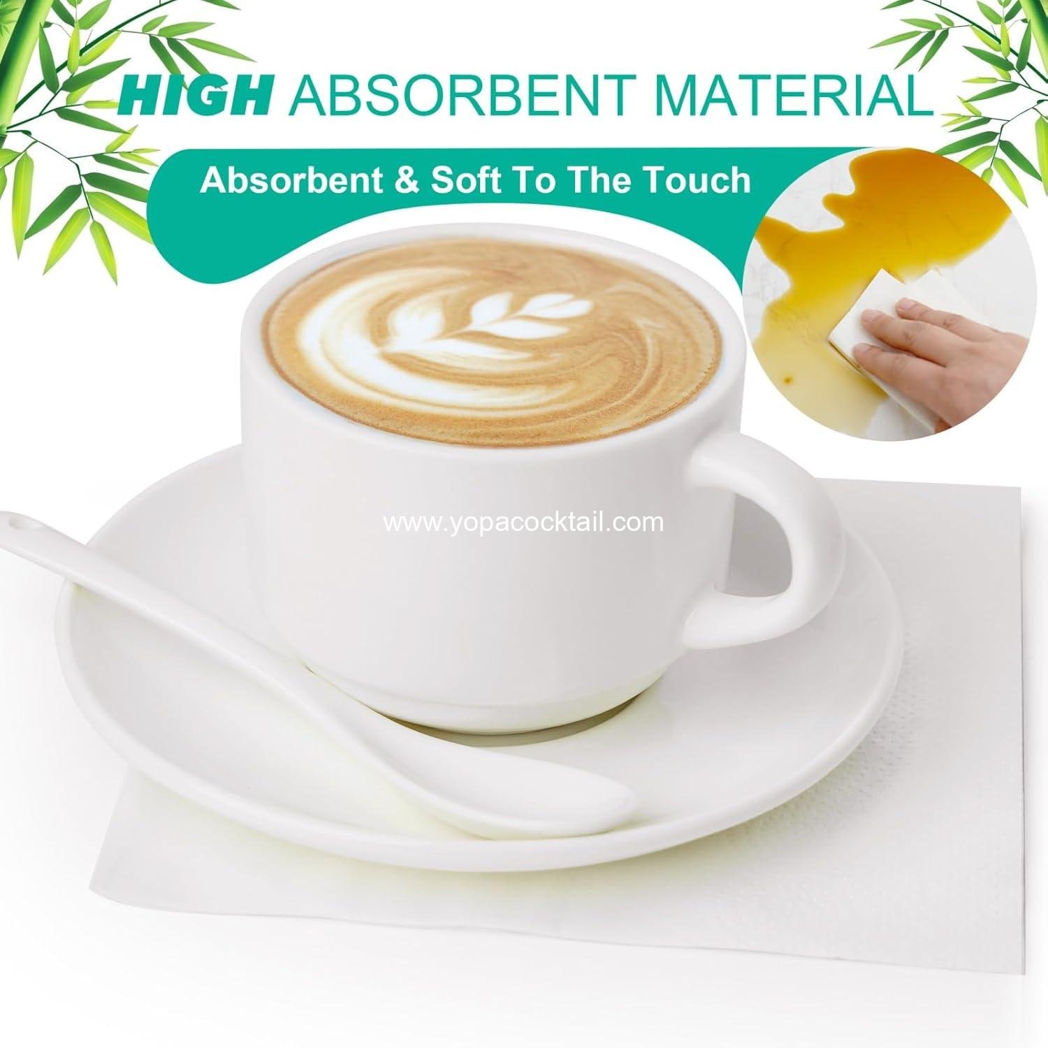 Wholesale 500 Count Disposable 2-Ply White Cocktail Napkins - 5.3 x 5.3 Inch for Bars, Parties, Restaurants, and Everyday Use - OEM Supplier
