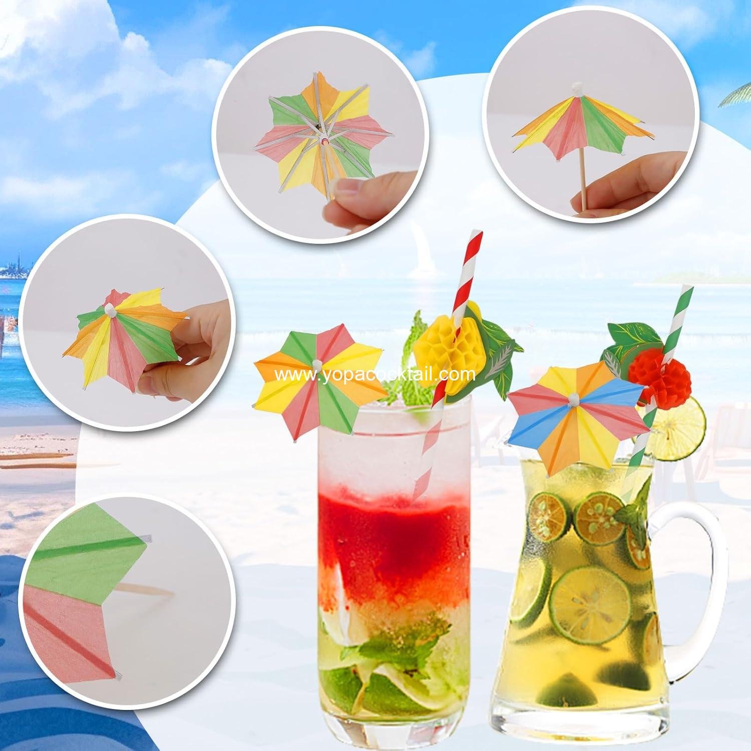 Wholesale 100PCS Cocktail Umbrellas - Reusable Paper Drink Accessories, Sparkler Sticks, Paper Straws, Fruit Labels for Summer Beach Parties - Supplier Wholesale 100PCS Cocktail Umbrellas - Reusable Paper Drink Accessories, Sparkler Sticks, Paper Straws, Fruit Labels for Summer Beach Parties - Supplier
