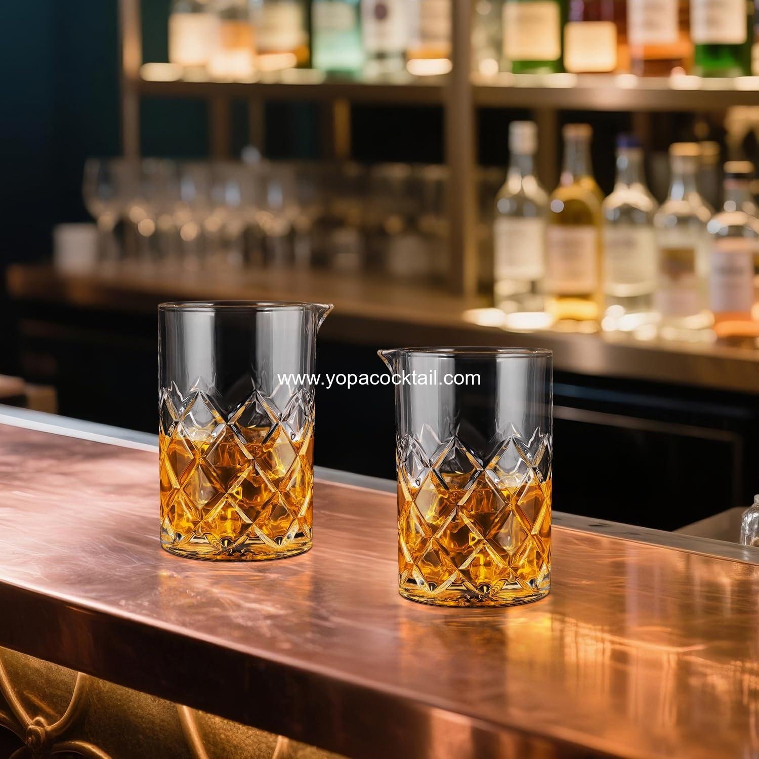 Wholesale 24oz Crystal Cocktail Mixing Glass | Bartender Stirring Beaker | Old Fashioned Drinks Pitcher | Professional Whiskey Barware Supplier