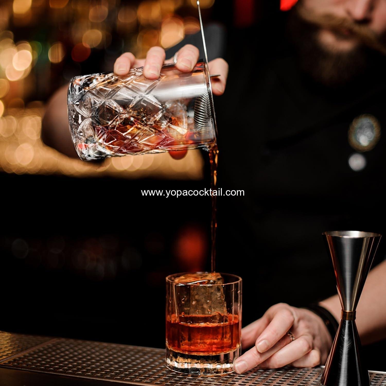 Wholesale 24oz Crystal Cocktail Mixing Glass | Bartender Stirring Beaker | Old Fashioned Drinks Pitcher | Professional Whiskey Barware Supplier