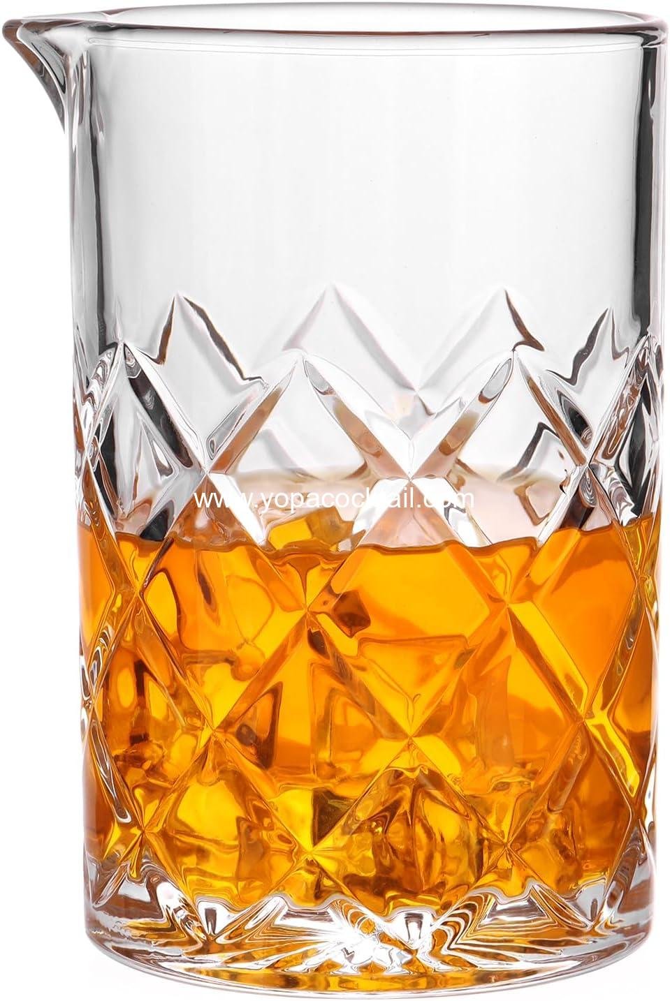 Wholesale 24oz Crystal Cocktail Mixing Glass | Bartender Stirring Beaker | Old Fashioned Drinks Pitcher | Professional Whiskey Barware Supplier