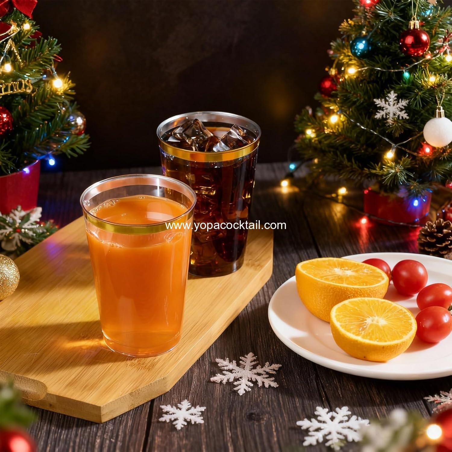 Wholesale 200 Pack 12 oz Gold Rimmed Plastic Cups, Clear Heavy-Duty Disposable Tumblers for Weddings and Elegant Parties, OEM Supplier Wholesale 200 Pack 12 oz Gold Rimmed Plastic Cups, Clear Heavy-Duty Disposable Tumblers for Weddings and Elegant Parties, OEM Supplier