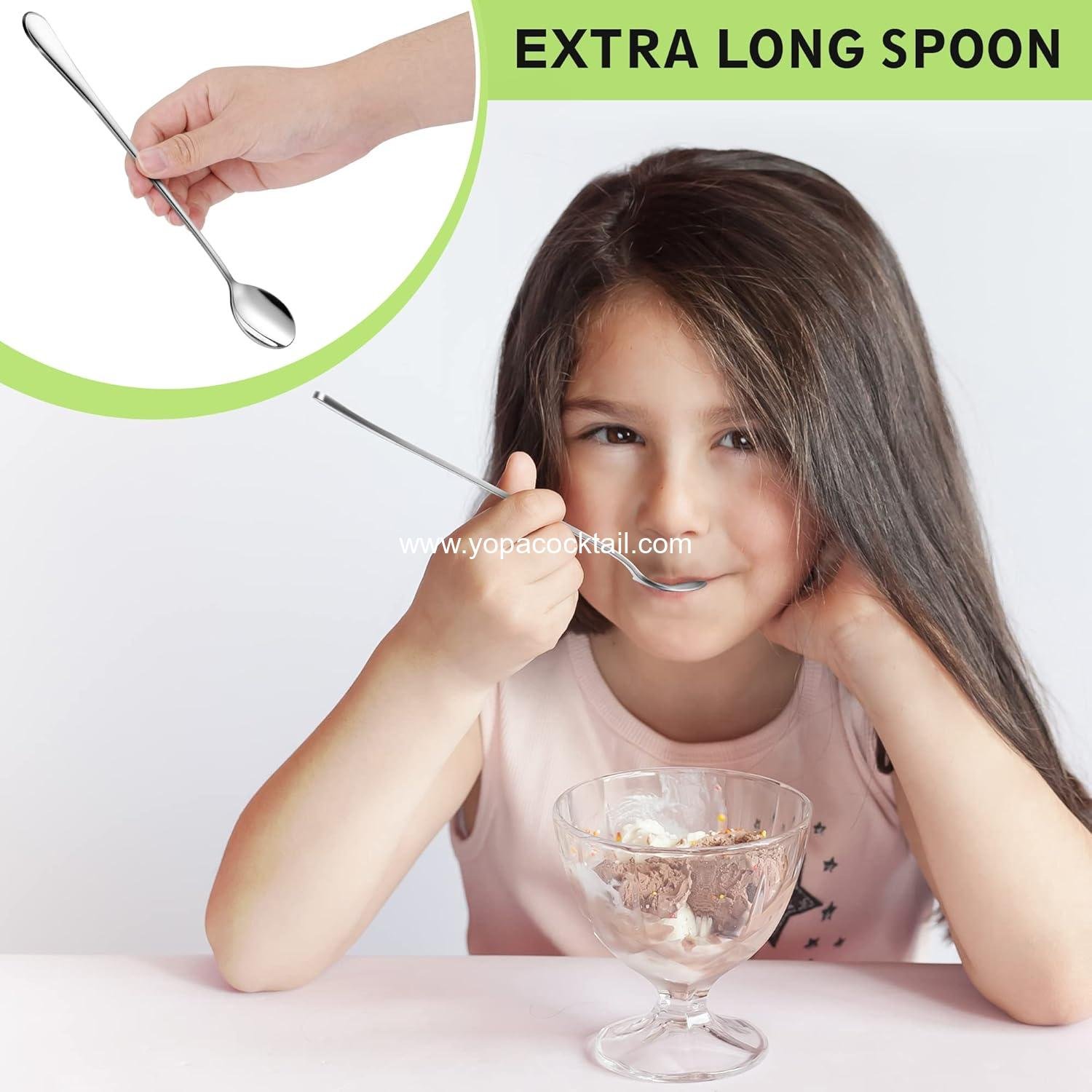 Wholesale 9-Inch Long Coffee Spoons for Coffee Bar, Ice Cream Spoons, Tea Spoons, Stainless Steel Cocktail Stirring Utensils, Iced Tea Accessories (2-Pack) Supplier Wholesale 9-Inch Long Coffee Spoons for Coffee Bar, Ice Cream Spoons, Tea Spoons, Stainless Steel Cocktail Stirring Utensils, Iced Tea Accessories (2-Pack) Supplier