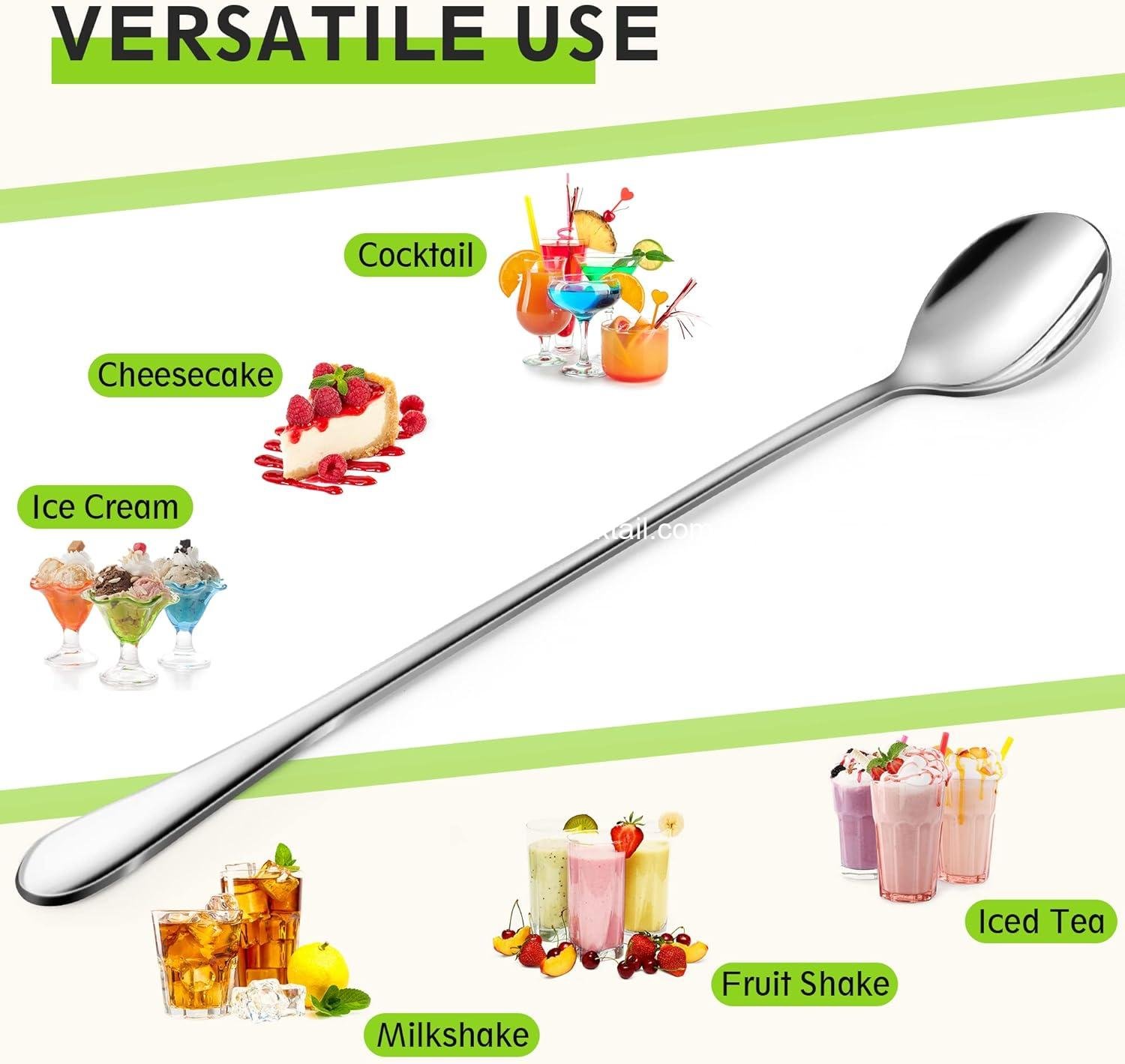 Wholesale 9-Inch Long Coffee Spoons for Coffee Bar, Ice Cream Spoons, Tea Spoons, Stainless Steel Cocktail Stirring Utensils, Iced Tea Accessories (2-Pack) Supplier Wholesale 9-Inch Long Coffee Spoons for Coffee Bar, Ice Cream Spoons, Tea Spoons, Stainless Steel Cocktail Stirring Utensils, Iced Tea Accessories (2-Pack) Supplier