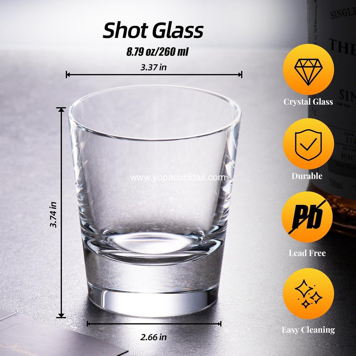 Wholesale Hand Blown Crystal Whiskey Glasses Set of 2, 8.79oz Old Fashioned Stemless Cocktail Glasses, Luxury Handcrafted Scotch Cups, Perfect Gift for Men and Women, Bourbon Barware Supplier