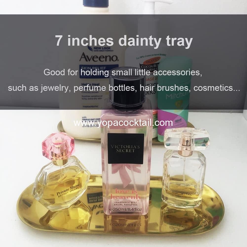 Wholesale Oval Decorative Tray Set of 2 - 7 Inch Jewelry Dish and Cosmetics Organizer for Bathroom Clutter and Serving Platter - Gold Supplier Wholesale Oval Decorative Tray Set of 2 - 7 Inch Jewelry Dish and Cosmetics Organizer for Bathroom Clutter and Serving Platter - Gold Supplier