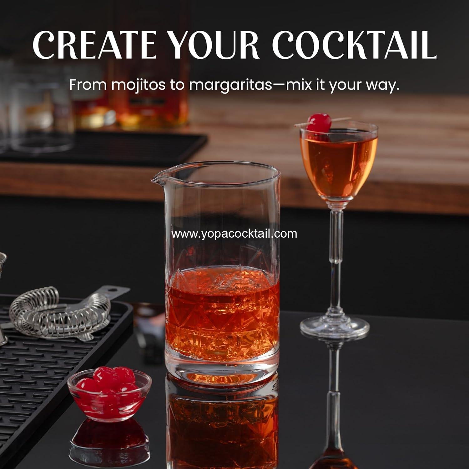 Wholesale 24oz Crystal Cocktail Mixing Glass - Essential Bar Tool - Supplier