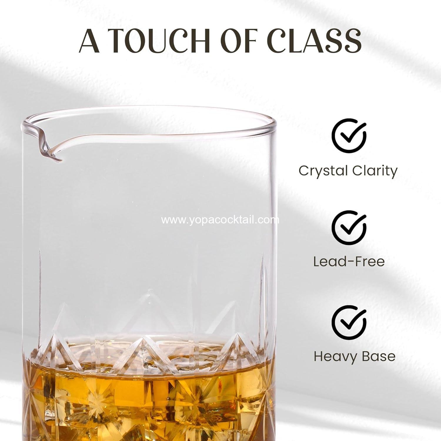 Wholesale 24oz Crystal Cocktail Mixing Glass - Essential Bar Tool - Supplier