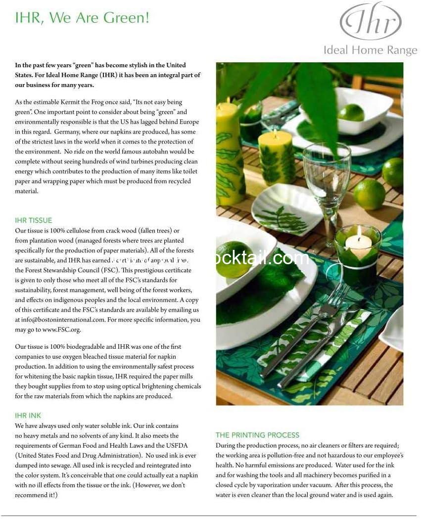 Wholesale IHR Marimekko Cocktail Beverage Paper Napkins, 5x5 Inches, Ketunmarja White Supplier