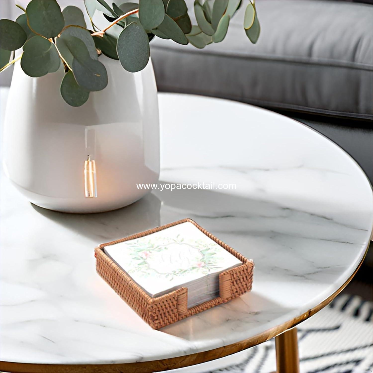 Wholesale Wicker Napkin Holder - Square Rattan Basket for Kitchen, Flat Paper Napkin Holder, Woven Luncheon Holder (7.5 x 7.5 x 2.5 inch) - Supplier Wholesale Wicker Napkin Holder - Square Rattan Basket for Kitchen, Flat Paper Napkin Holder, Woven Luncheon Holder (7.5 x 7.5 x 2.5 inch) - Supplier