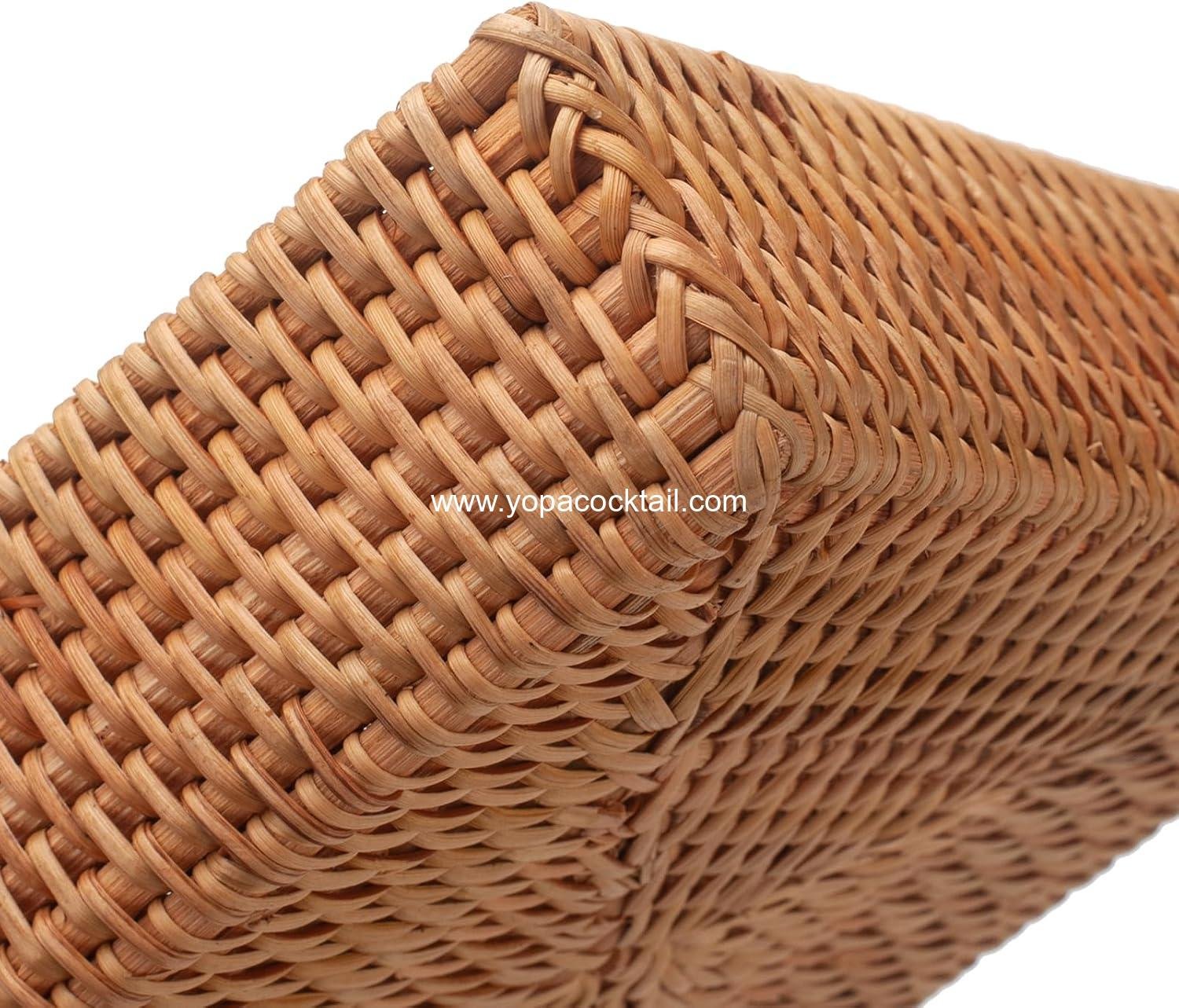 Wholesale Wicker Napkin Holder - Square Rattan Basket for Kitchen, Flat Paper Napkin Holder, Woven Luncheon Holder (7.5 x 7.5 x 2.5 inch) - Supplier Wholesale Wicker Napkin Holder - Square Rattan Basket for Kitchen, Flat Paper Napkin Holder, Woven Luncheon Holder (7.5 x 7.5 x 2.5 inch) - Supplier