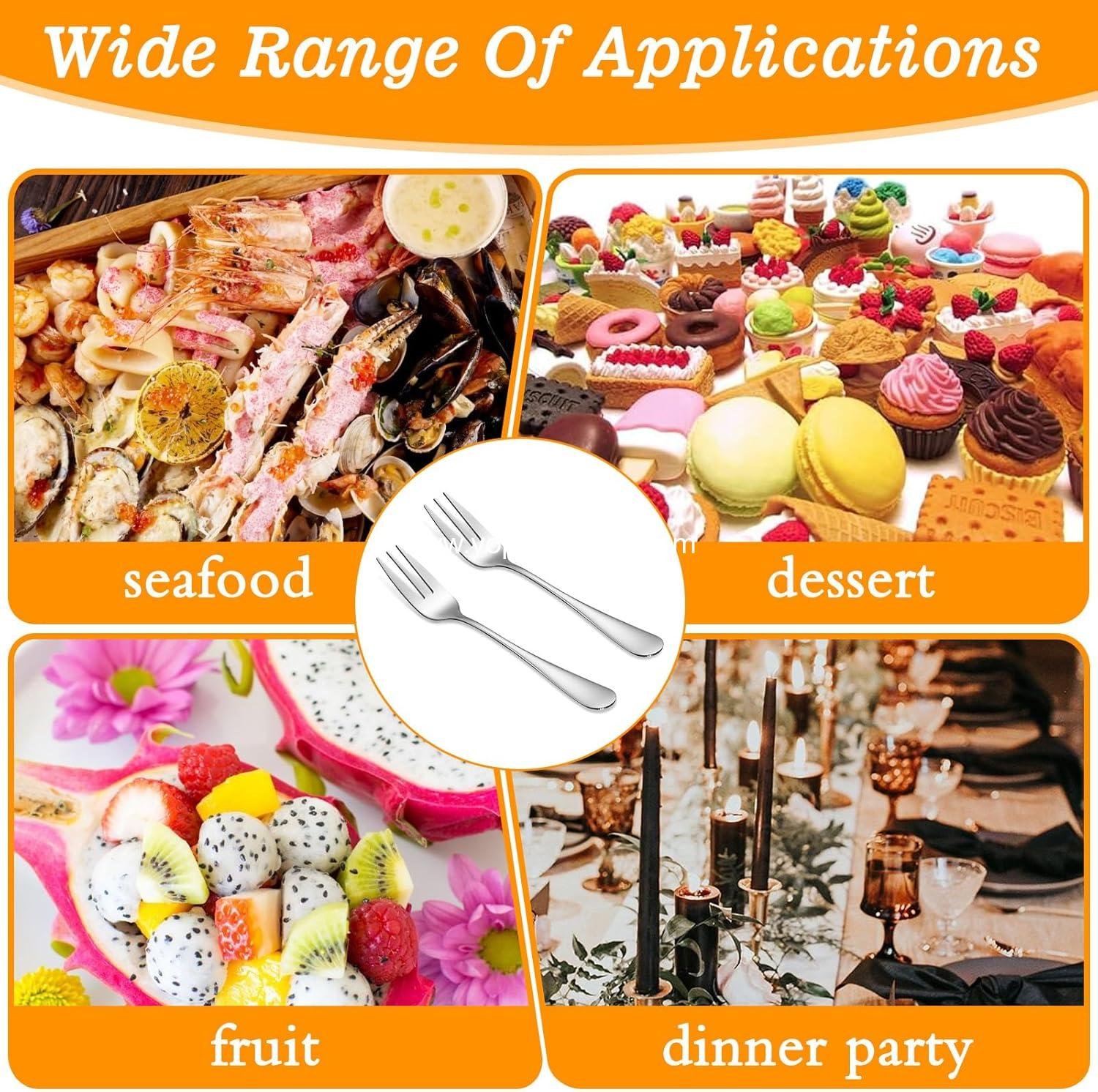 Wholesale 36 Pcs Oyster Forks - Portable 5.5 Inch Stainless Steel 3 Prong Forks for Seafood, Cocktail, Salad, and Dessert Tasting - Perfect for Crab and Escargot Parties - Supplier