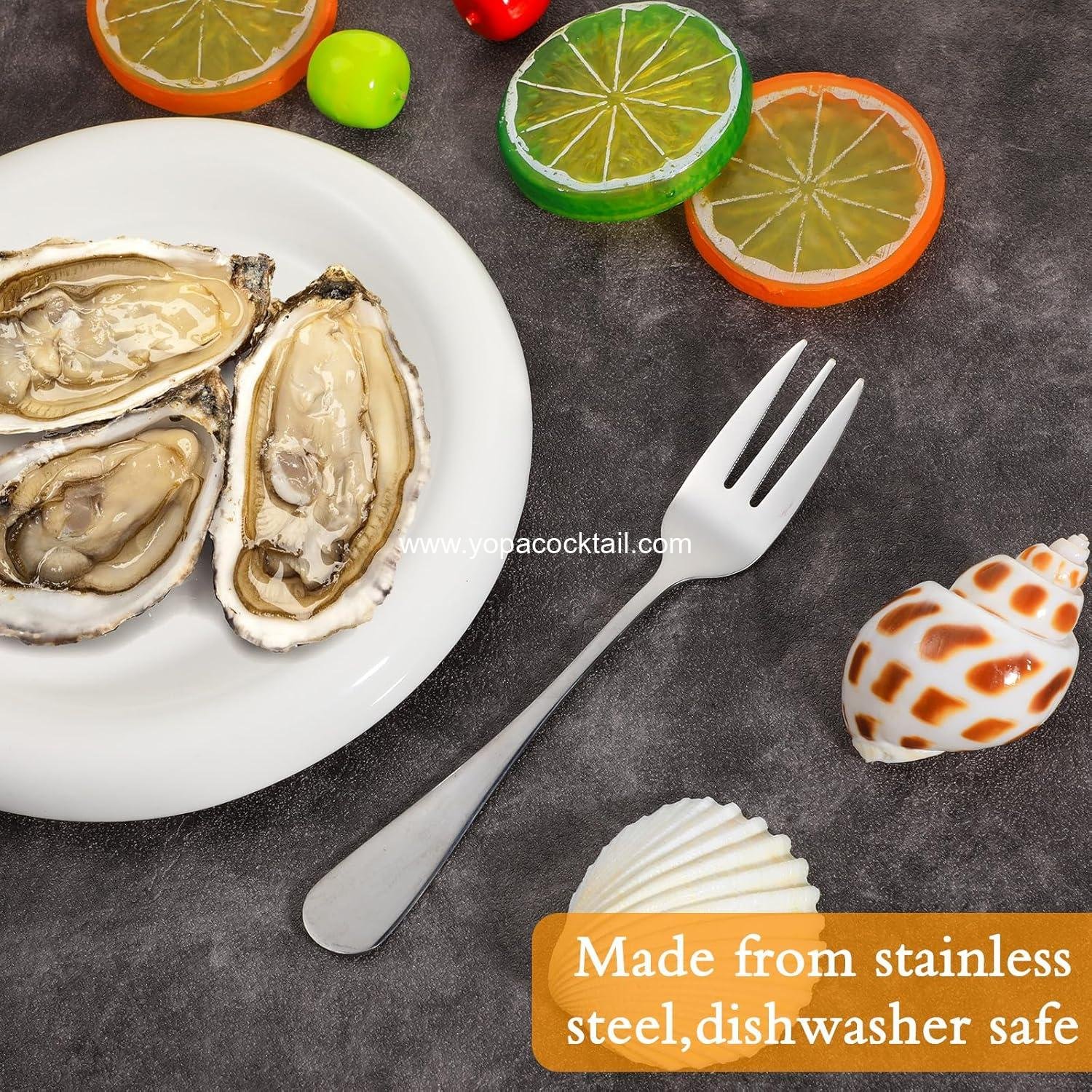 Wholesale 36 Pcs Oyster Forks - Portable 5.5 Inch Stainless Steel 3 Prong Forks for Seafood, Cocktail, Salad, and Dessert Tasting - Perfect for Crab and Escargot Parties - Supplier