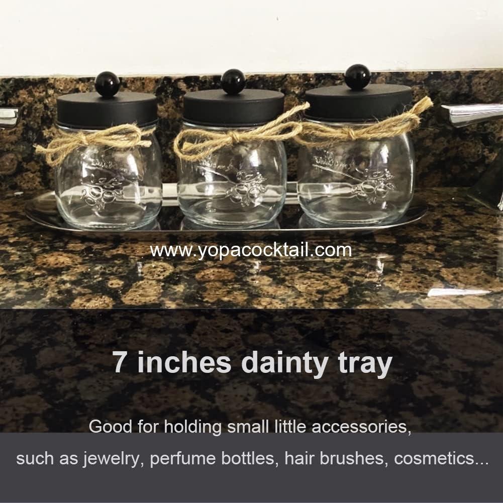 OEM Stainless Steel Decorative Tray Set of 2 - 7 Inch Oval Jewelry Dish and Cosmetics Organizer for Bathroom Clutter and Serving Platter, Small Storage Tray, Silver Supplier OEM Stainless Steel Decorative Tray Set of 2 - 7 Inch Oval Jewelry Dish and Cosmetics Organizer for Bathroom Clutter and Serving Platter, Small Storage Tray, Silver Supplier