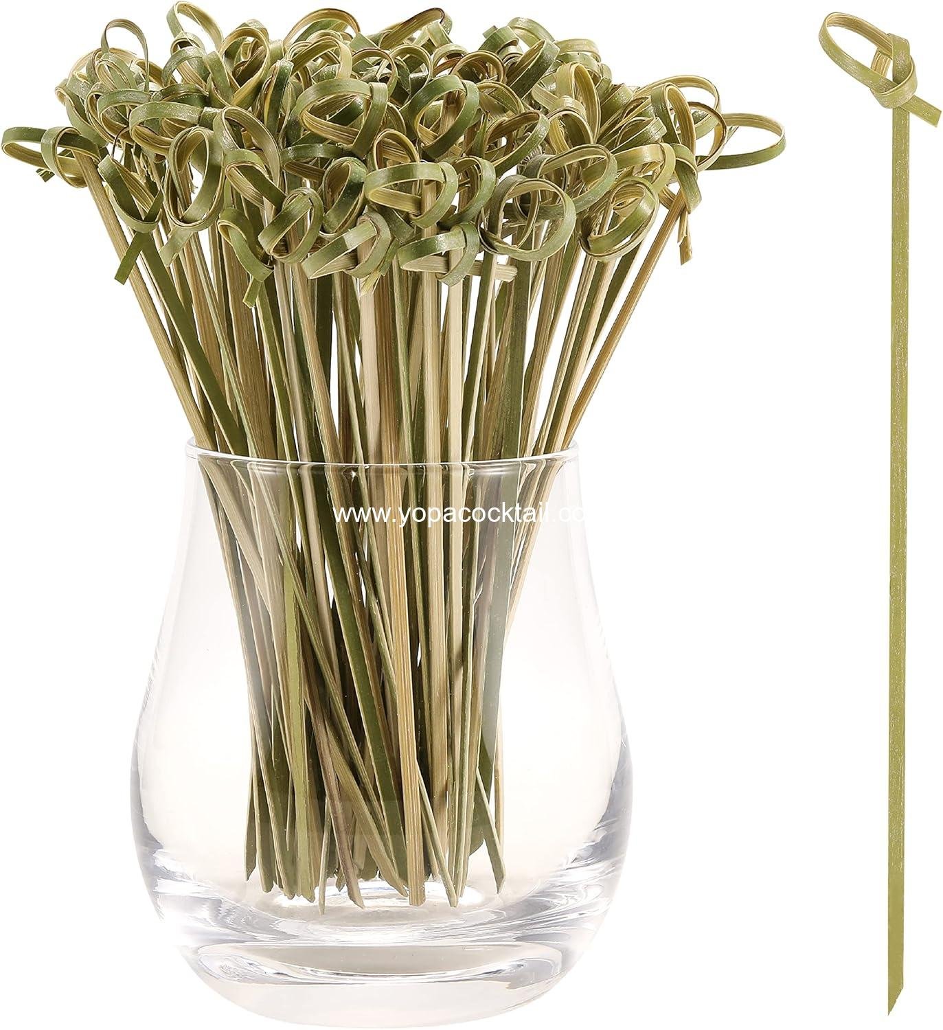 Wholesale 100 PCS Cocktail Picks - 4.7 Inch Bamboo Toothpicks for Appetizers, Mini Food Skewers, Fancy Tooth Picks for Drinks, Fruit, Charcuterie, and Cocktail Garnish Accessories - Supplier